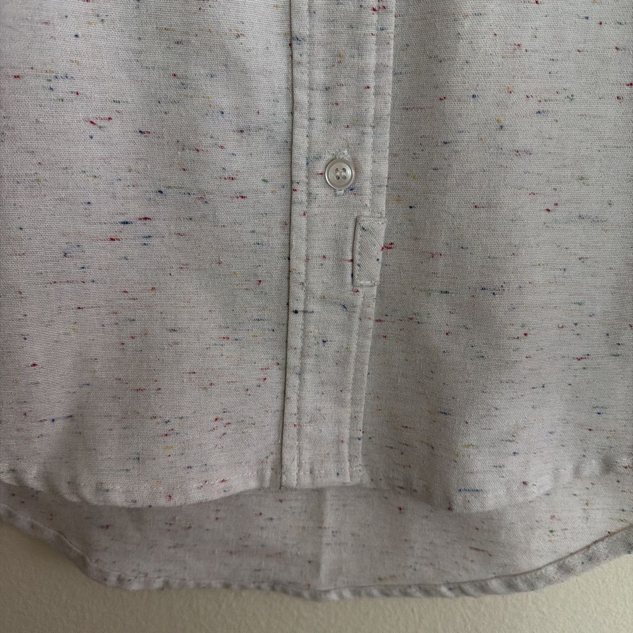 Bridge & Burn Bridge & Burn Women’s White / Speckled Button Down Shir Size S / US 4 / IT 40 - 2 Thumbnail