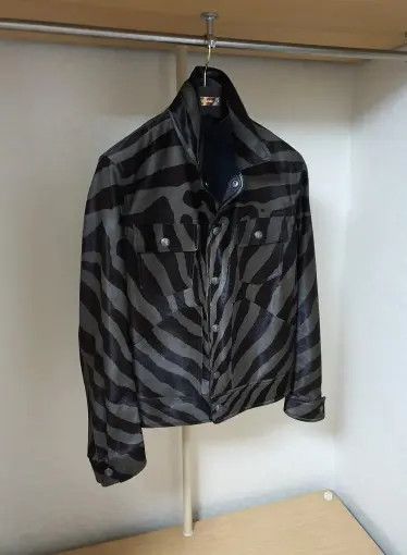 Tom Ford o1sm1stk0326 Suede Jacket Leather in Black/Khaki Size US M / EU 48-50 / 2 - 4 Thumbnail