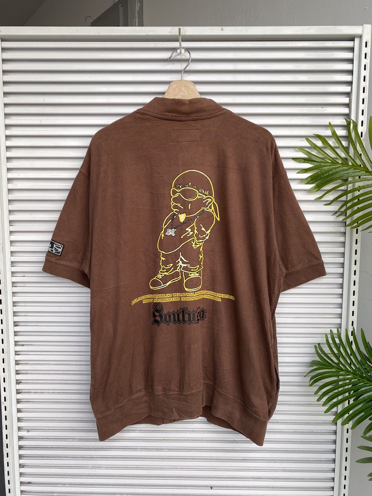 Japanese Brand × Rap Tees × Vintage Vintage Soul Los Angeles Brown Varsity / Travis Flacko Scott Size US L / EU 52-54 / 3 - 1 Thumbnail