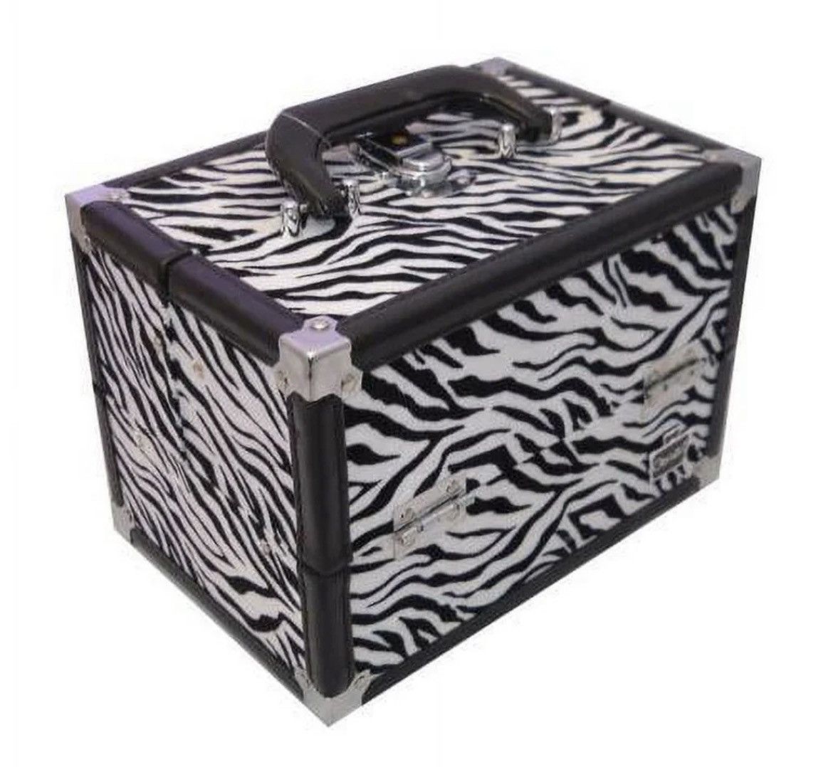 Vintage Caboodles 2013 Zebra Rockstar Train Case Size ONE SIZE - 1 Thumbnail