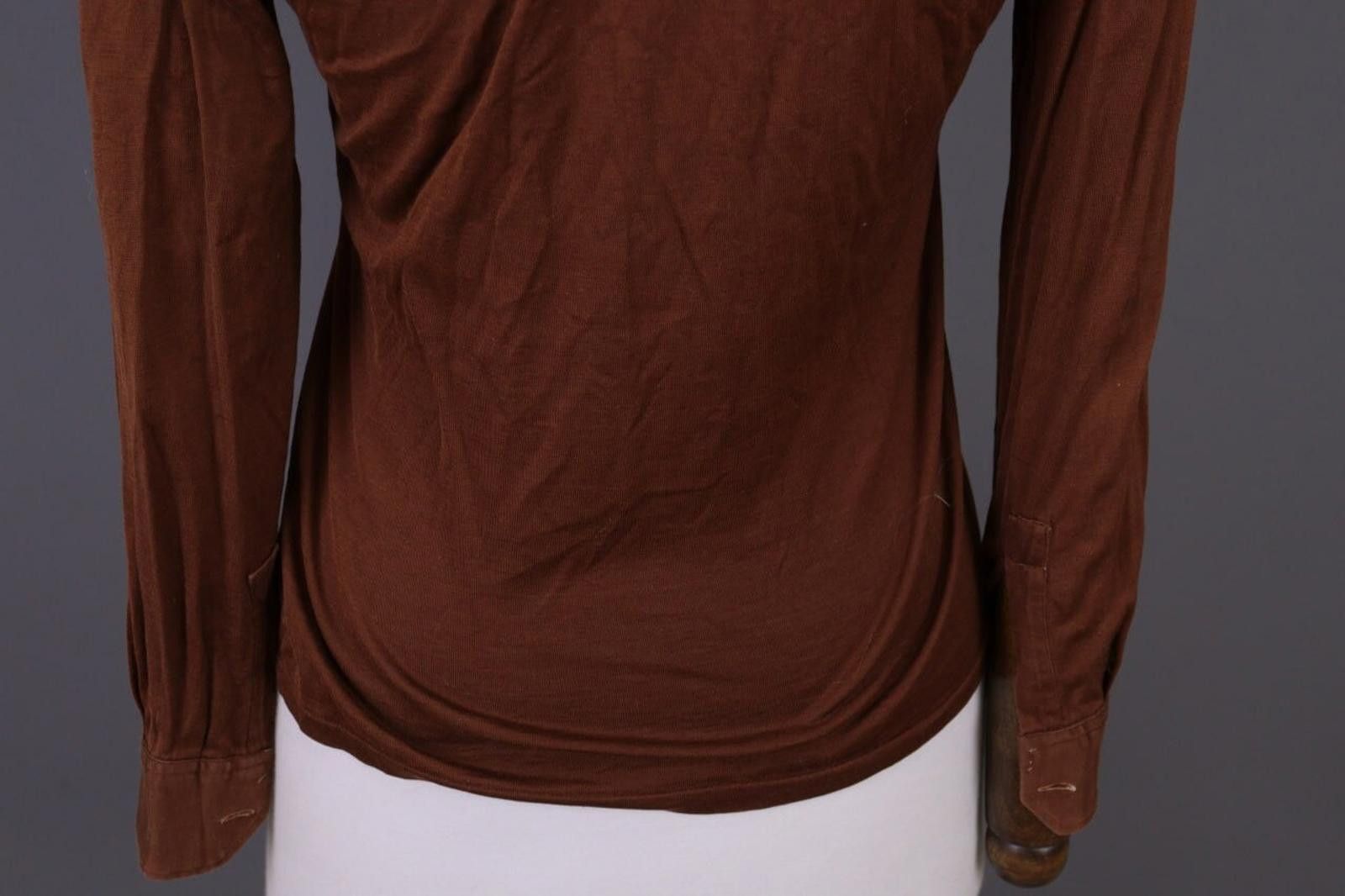 Guy Laroche Vintage Guy Laroche Brown Button Down Top Shirt Size 44 Size M / US 6-8 / IT 42-44 - 11 Thumbnail