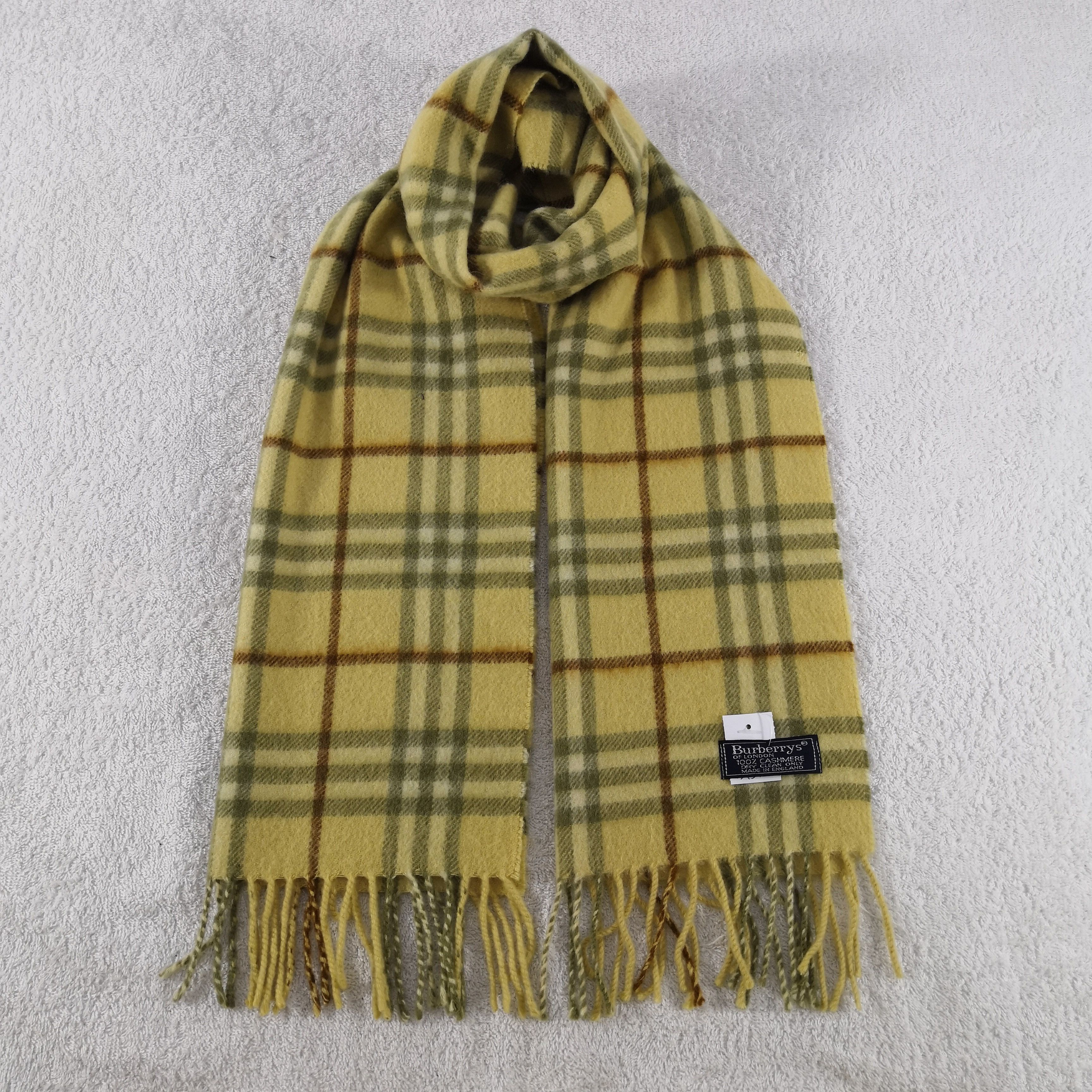Vintage Burberry Scarf Wool Cashmere Scarves.
