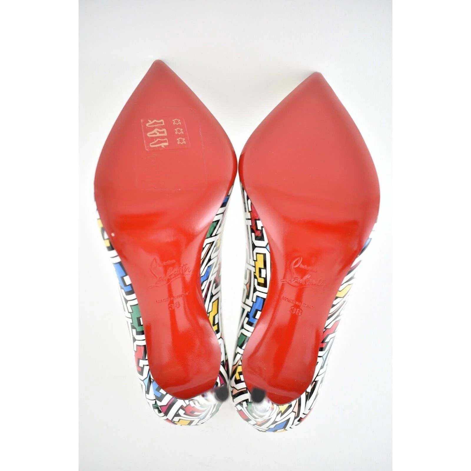 Christian Louboutin Christian Louboutin Hot Chick 100 Patent CL 3D Size US 8 / IT 38 - 12 Thumbnail