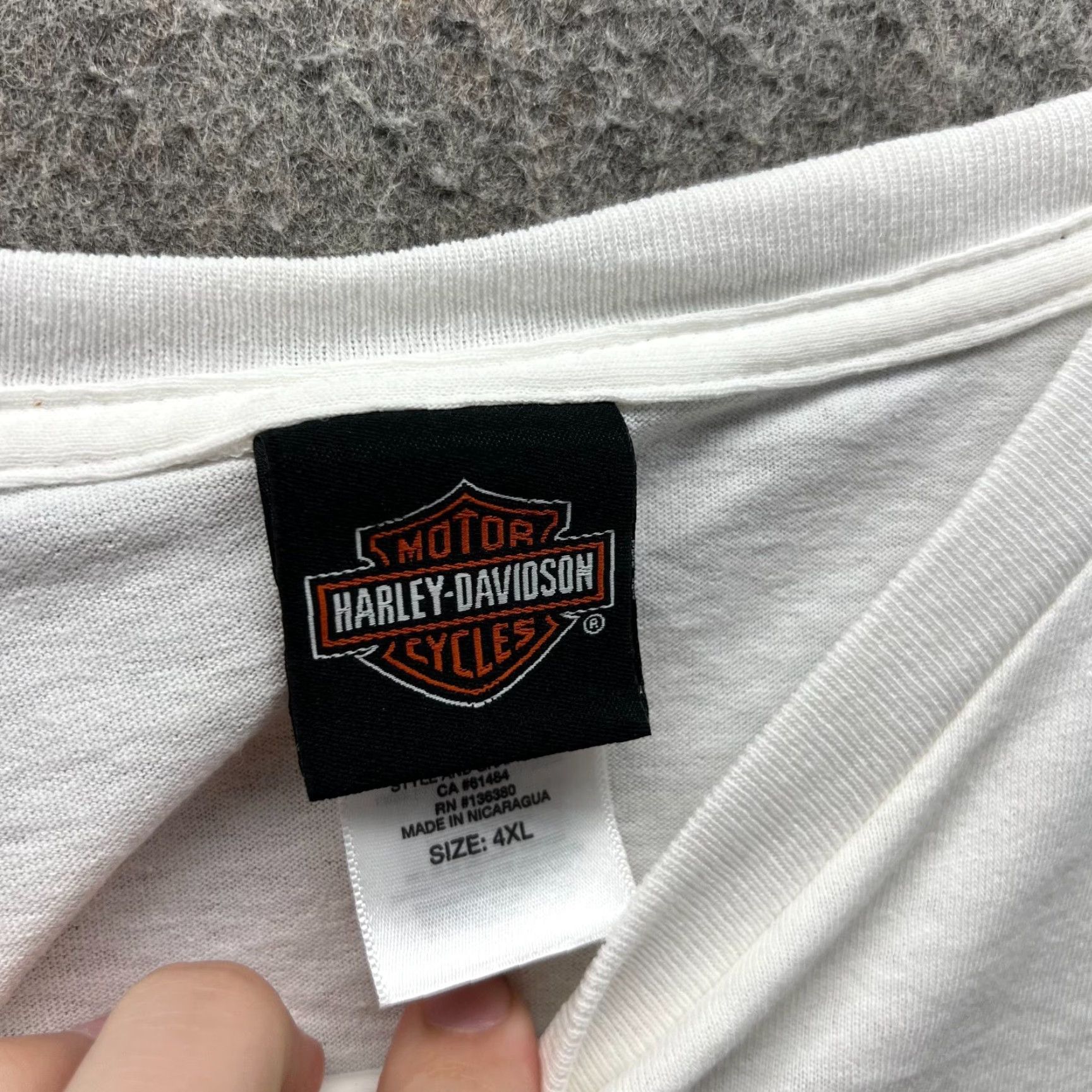 Harley Davidson Harley-Davidson Shirt Men 4XL White Red Motorcycle Biker Long Sleeve 2017 NEW Size US XXL / EU 58 / 5 - 6 Thumbnail