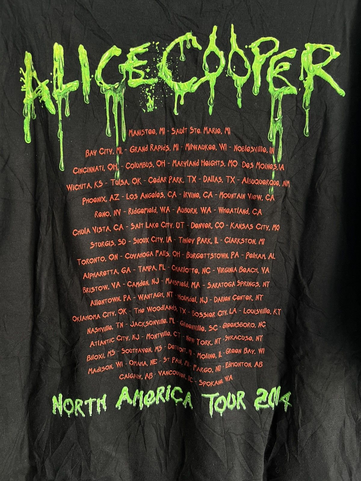 Band Tees Vintage Alice Cooper North America Tour 2014 T-shirt Size US XXL / EU 58 / 5 - 4 Thumbnail