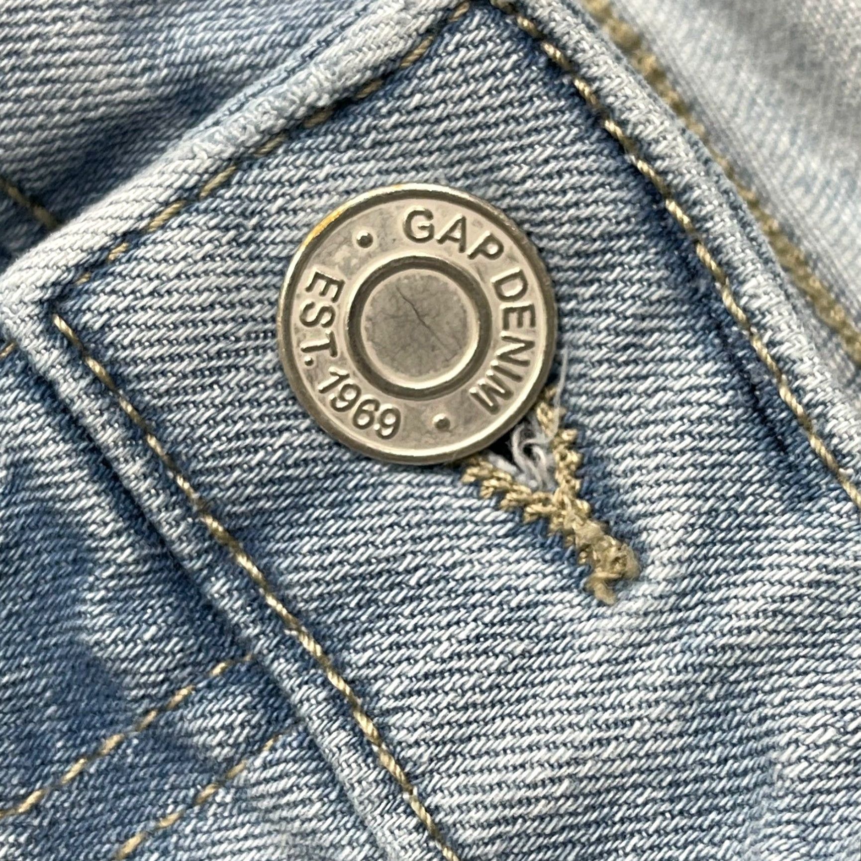 Gap Gap Jeans 1969 Skinny Denim Women Size 16 Blue Mid Rise Cotton Blend 5-Pocket Inseam 25.5 in Belt Loops Zip React Size 25" / US 0 / IT 36 - 4 Thumbnail