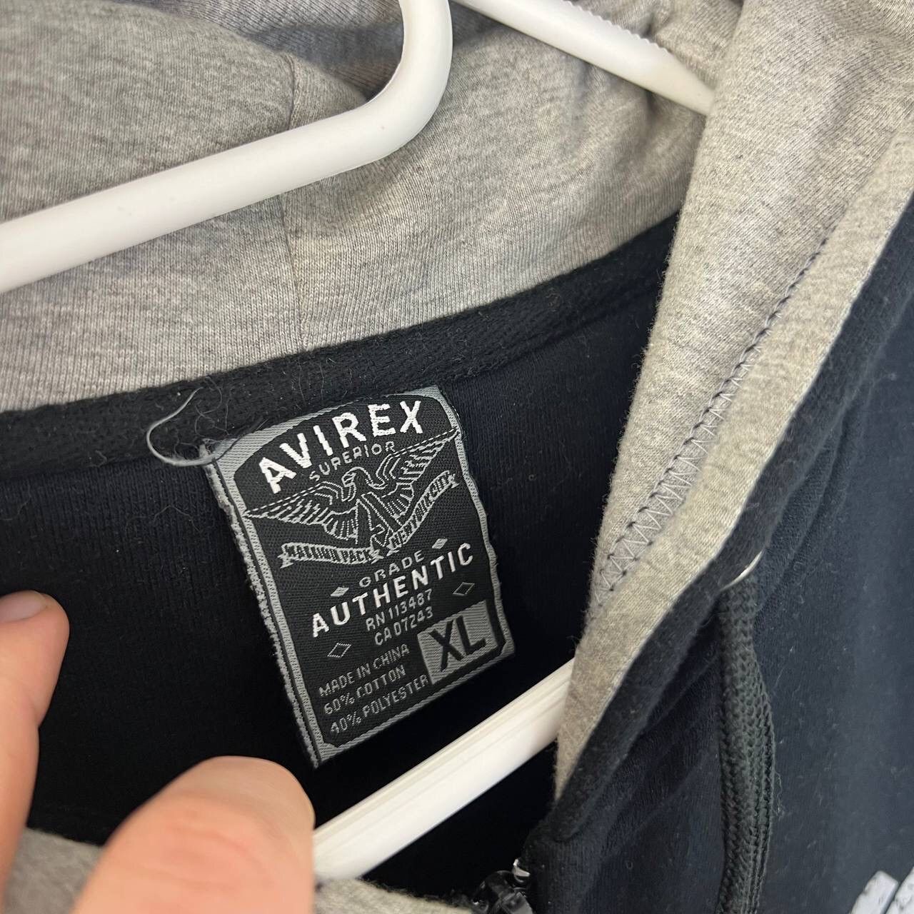 Avirex Avirex Vintage Zip Hoodie Boxy Fit 90s Big Logo Size US XL / EU 56 / 4 - 4 Thumbnail