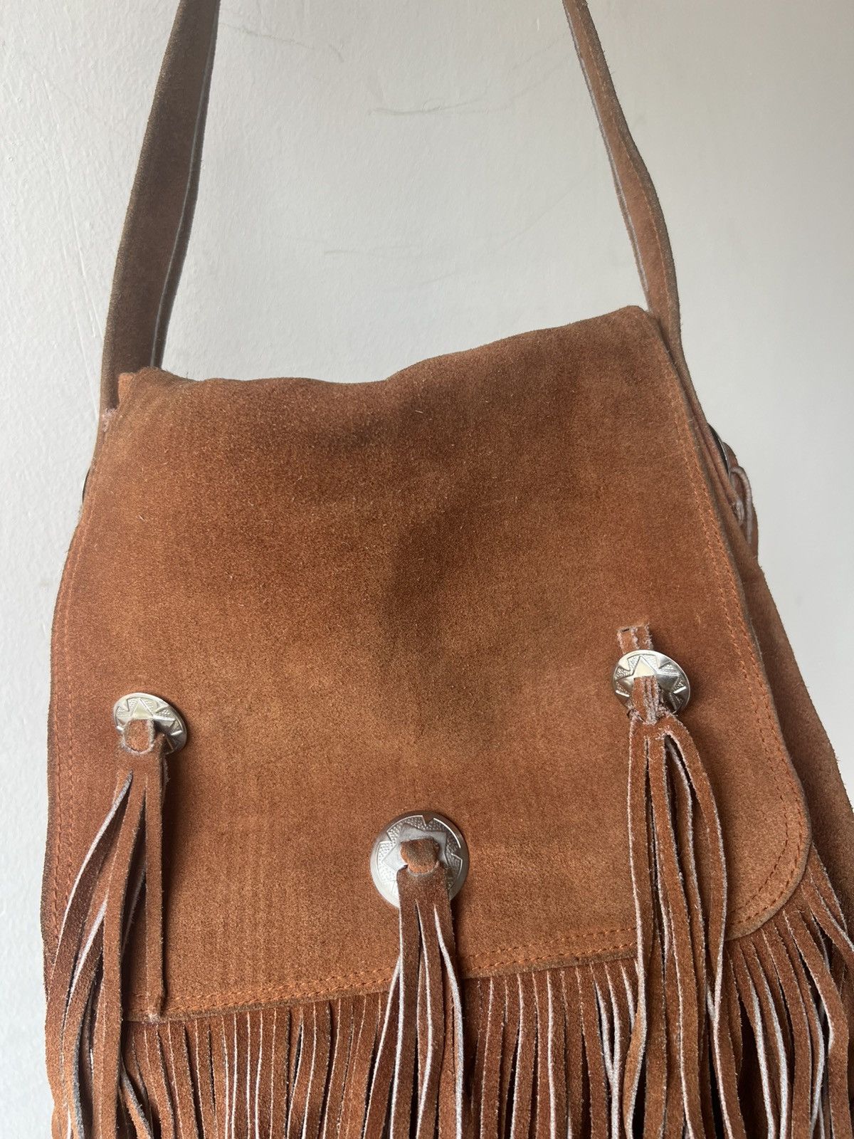 KMRii Vintage Unknown Japan Suede Leather Native Fringe Bag Size ONE SIZE - 16 Thumbnail
