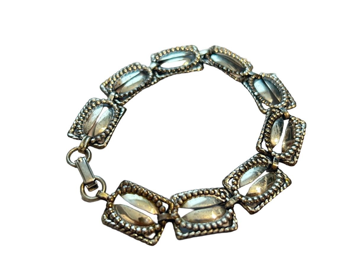 Vintage Beau sterling silver vintage rectangle link 7” bracelet Size ONE SIZE - 2 Thumbnail