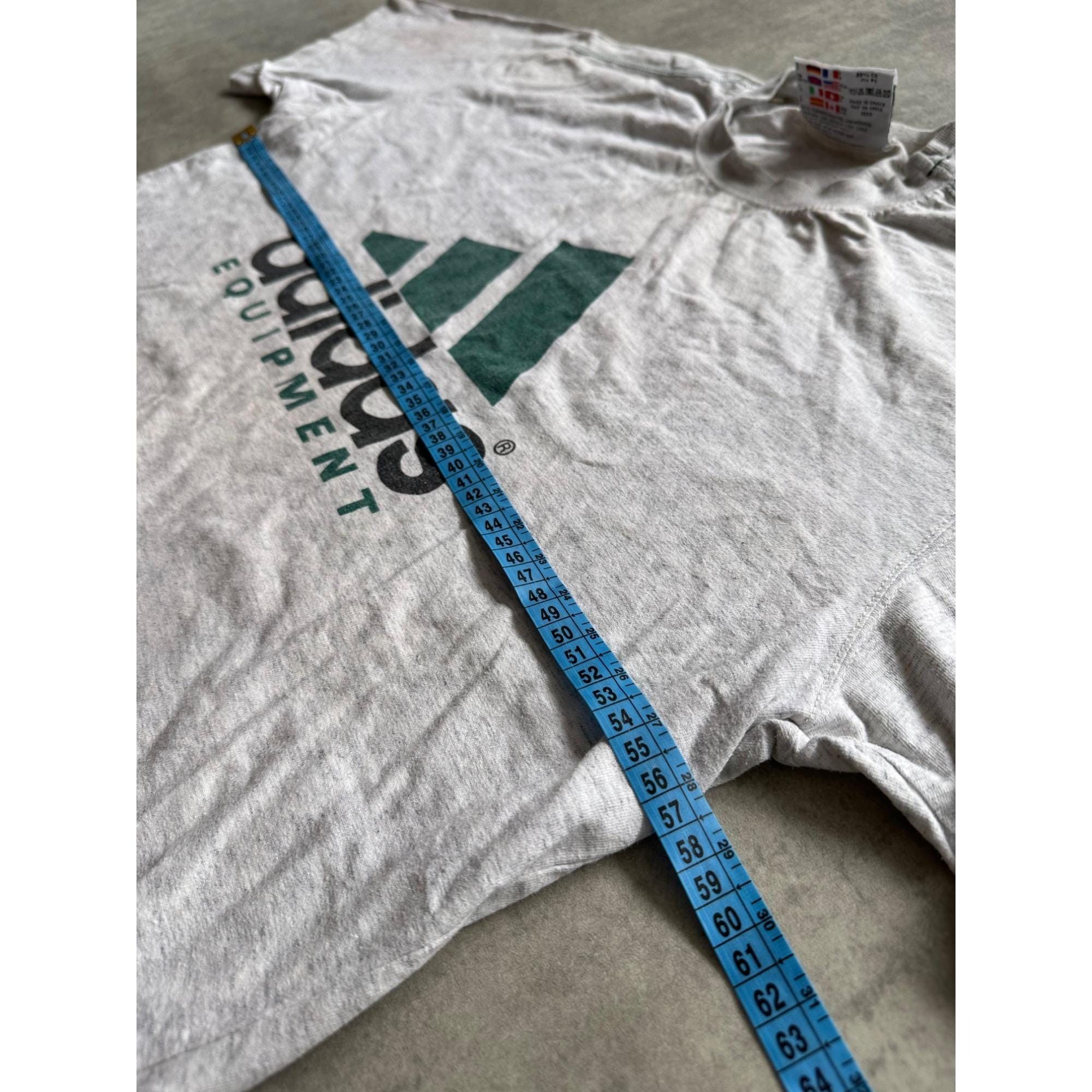 Adidas Vintage 90s Adidas Equipment T-Shirt Made in Greece. Size US L / EU 52-54 / 3 - 4 Thumbnail