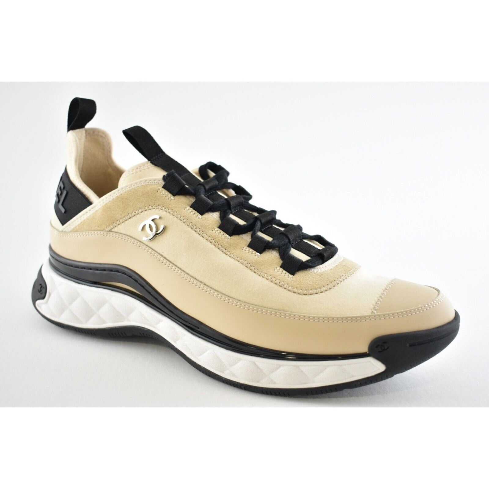 Chanel Chanel CC Logo Lace Up Low Top Trainer Sneaker 44 11 Size US 11 / EU 44 - 3 Thumbnail