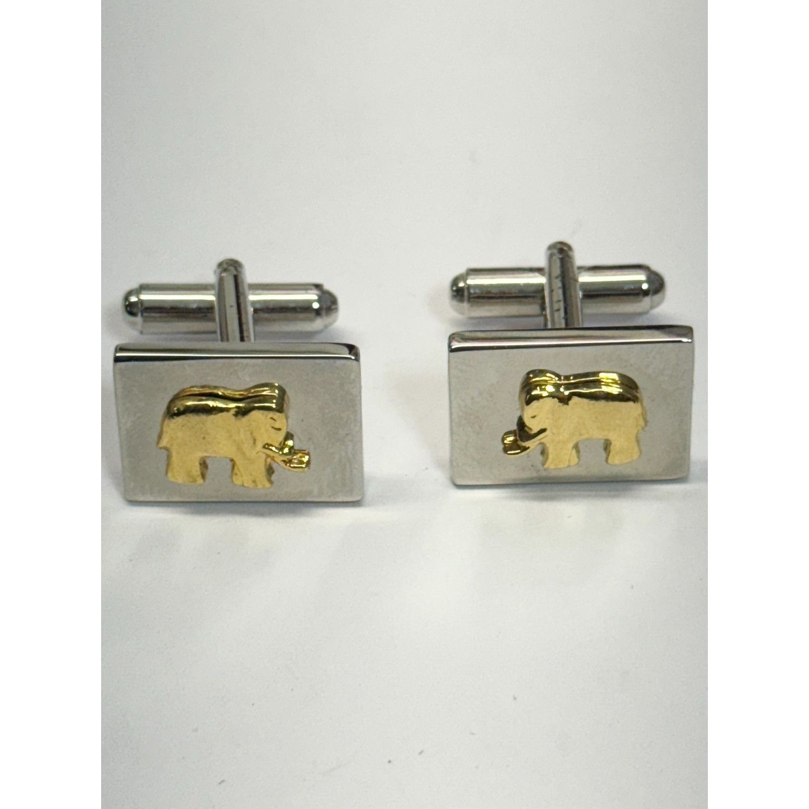 Vintage Vintage unisex elephant cufflinks cuff links Size ONE SIZE - 2 Thumbnail