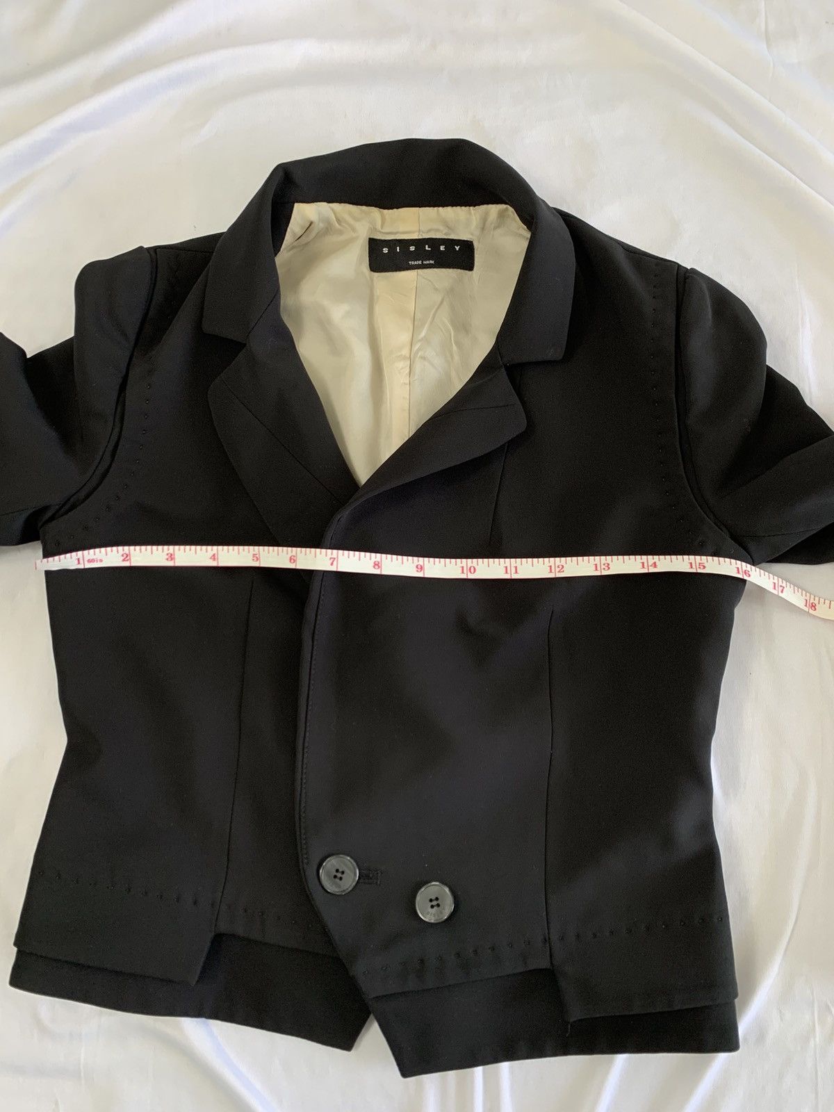 Sisley Sisley crop blazer with yohji yamamoto cut & sew style Size XS / US 0-2 / IT 36-38 - 9 Thumbnail