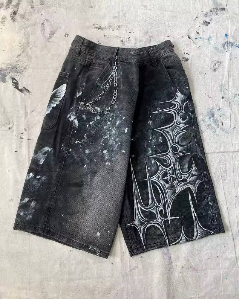 Japanese Brand × Vintage denim shorts with a design Size US 36 / EU 52 - 3 Thumbnail