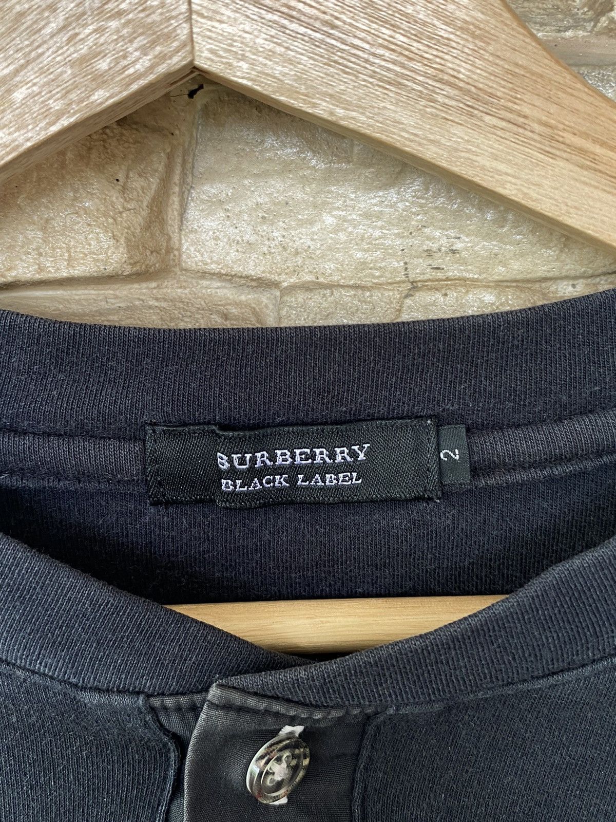 Vintage Vintage Burberry Black Label Button Tees Size US S / EU 44-46 / 1 - 8 Thumbnail