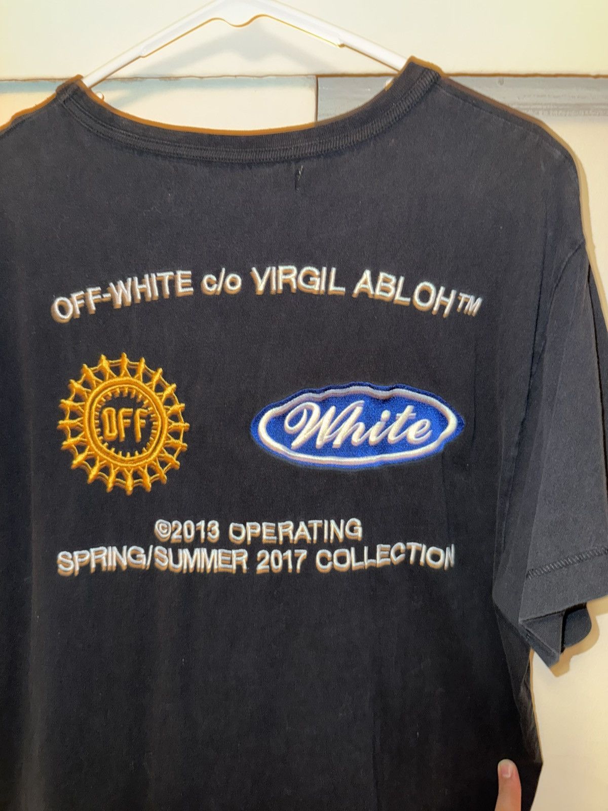 Off-White Off-White SS17 "Ford Work" Embroidered Logo T-Shirt - Black Size US M / EU 48-50 / 2 - 3 Thumbnail