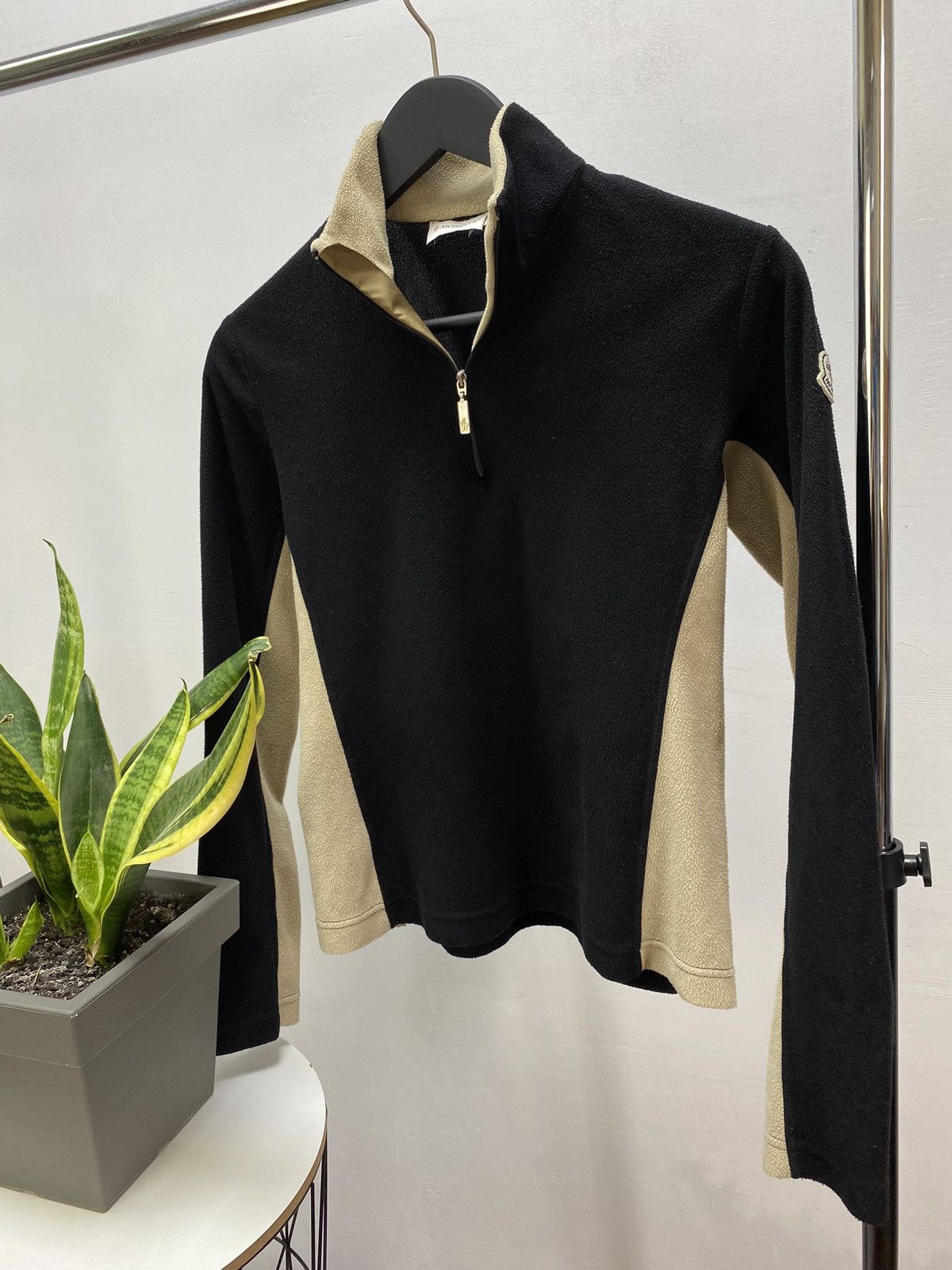 Moncler Moncler Women’s Black Ski Micro Fleece 1/4 Zip Pullover Size S / US 4 / IT 40 - 2 Thumbnail