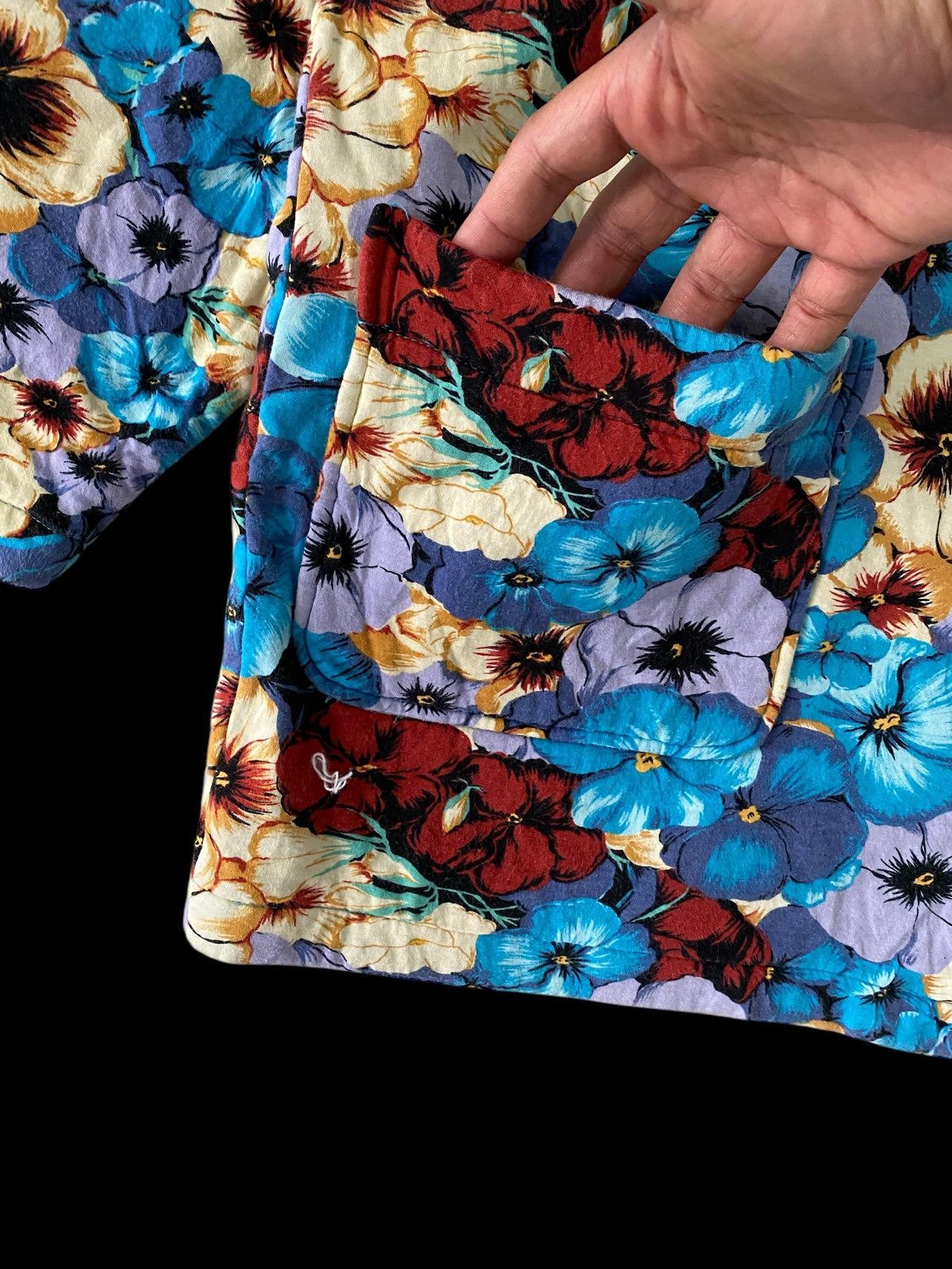 Designer × Kenzo Vintage Kenzo jacket motif flora full print bomber design Size US L / EU 52-54 / 3 - 5 Thumbnail