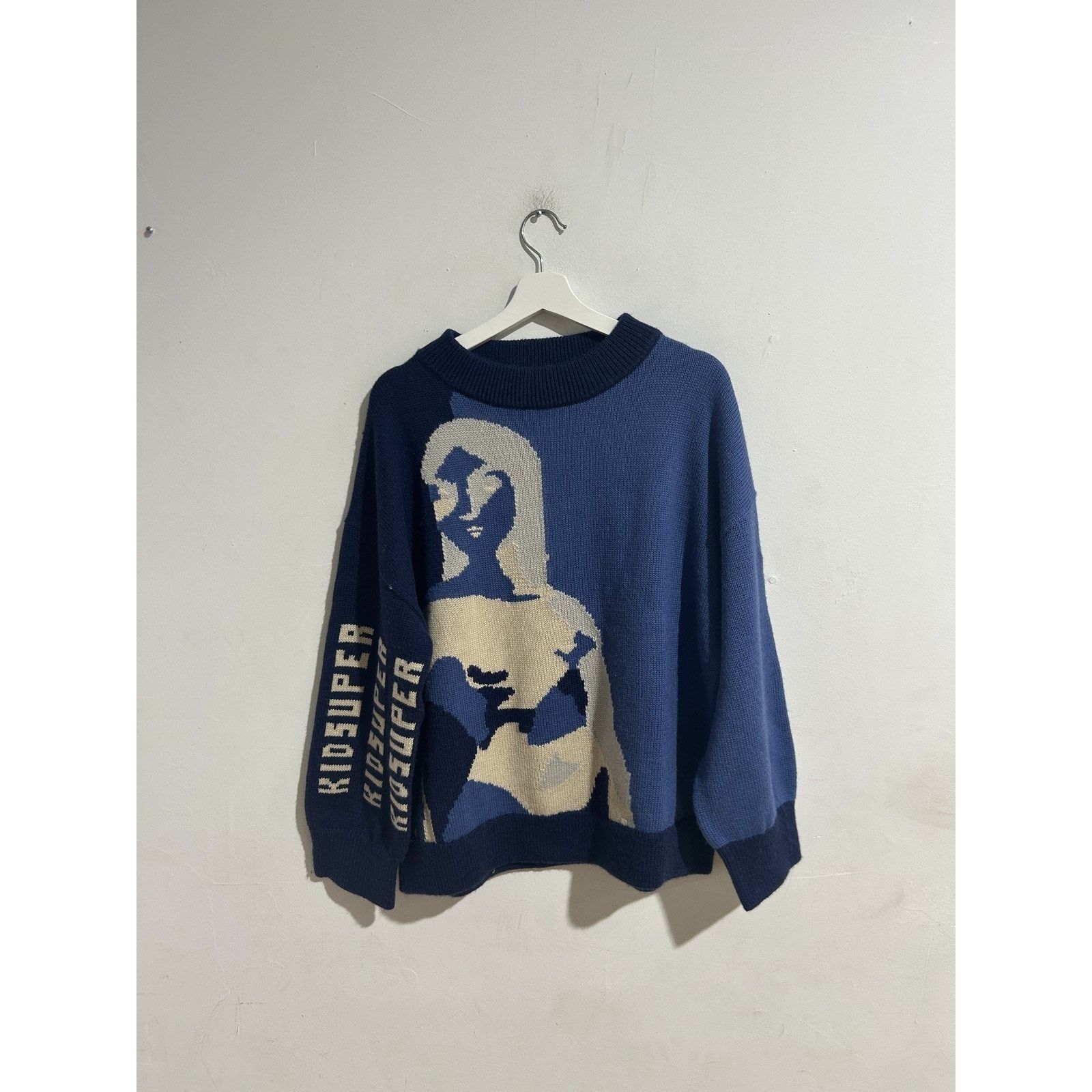 KidSuper KID SUPER MOCK NECK SWEATER BLUE SIZE MEDIUM PREOWNED Size US M / EU 48-50 / 2 - 1 Thumbnail