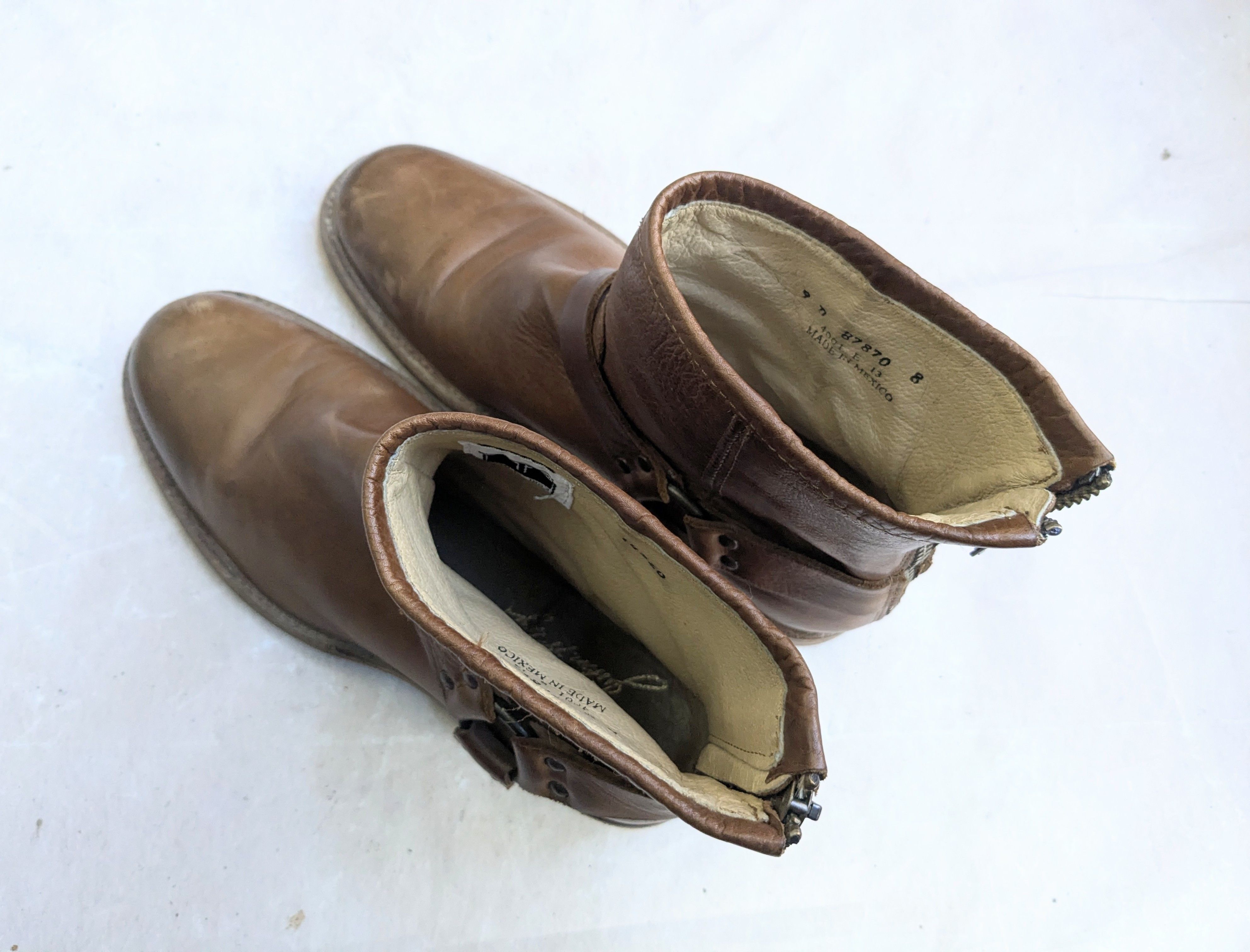 Frye Frye Harness Boots Brown Leather 9 D Leather Buckle Size US 9 / EU 42 - 14 Thumbnail