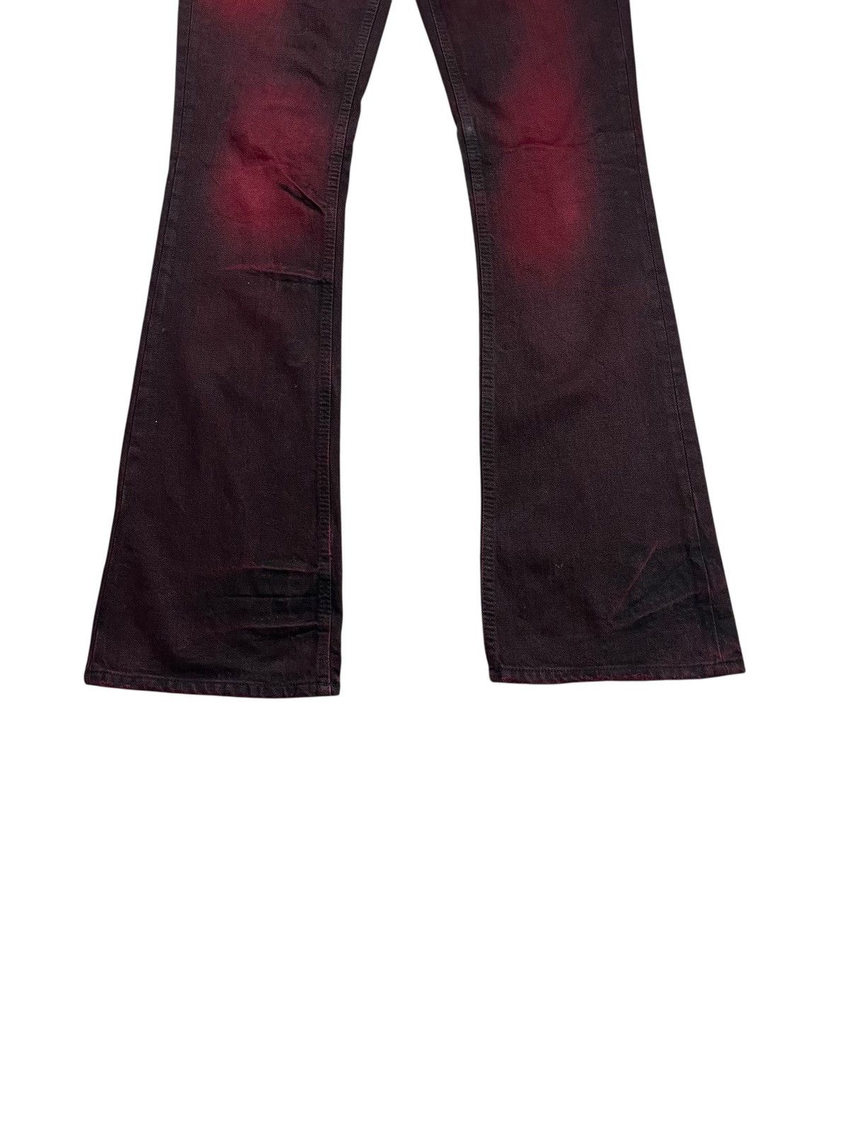 14th Addiction 2000s Midas - Red Blood Flared Denim Size US 29 - 4 Thumbnail