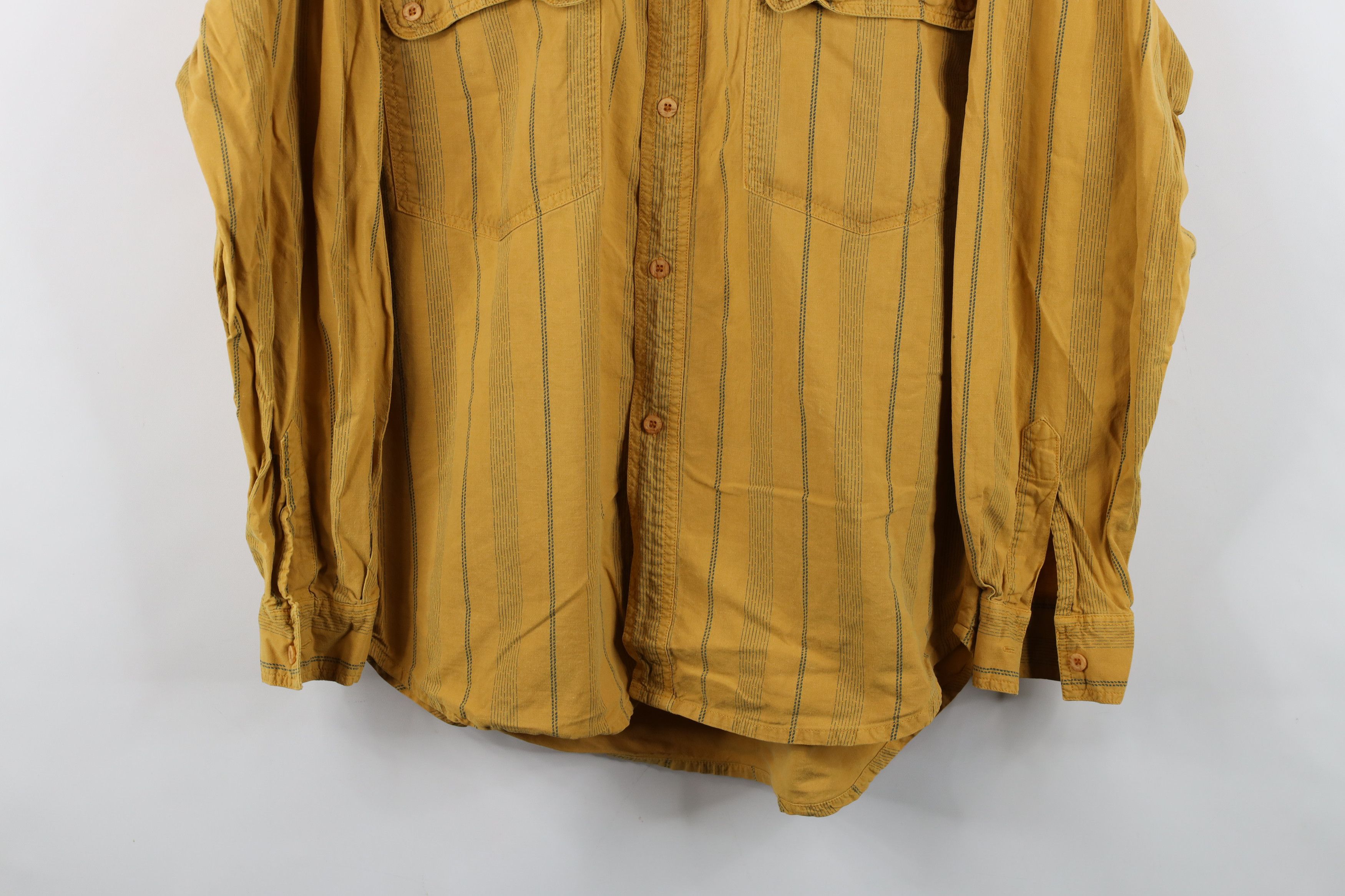 Vintage Vintage 90s Streetwear Big Pocket Striped Button Down Shirt Size US M / EU 48-50 / 2 - 3 Thumbnail