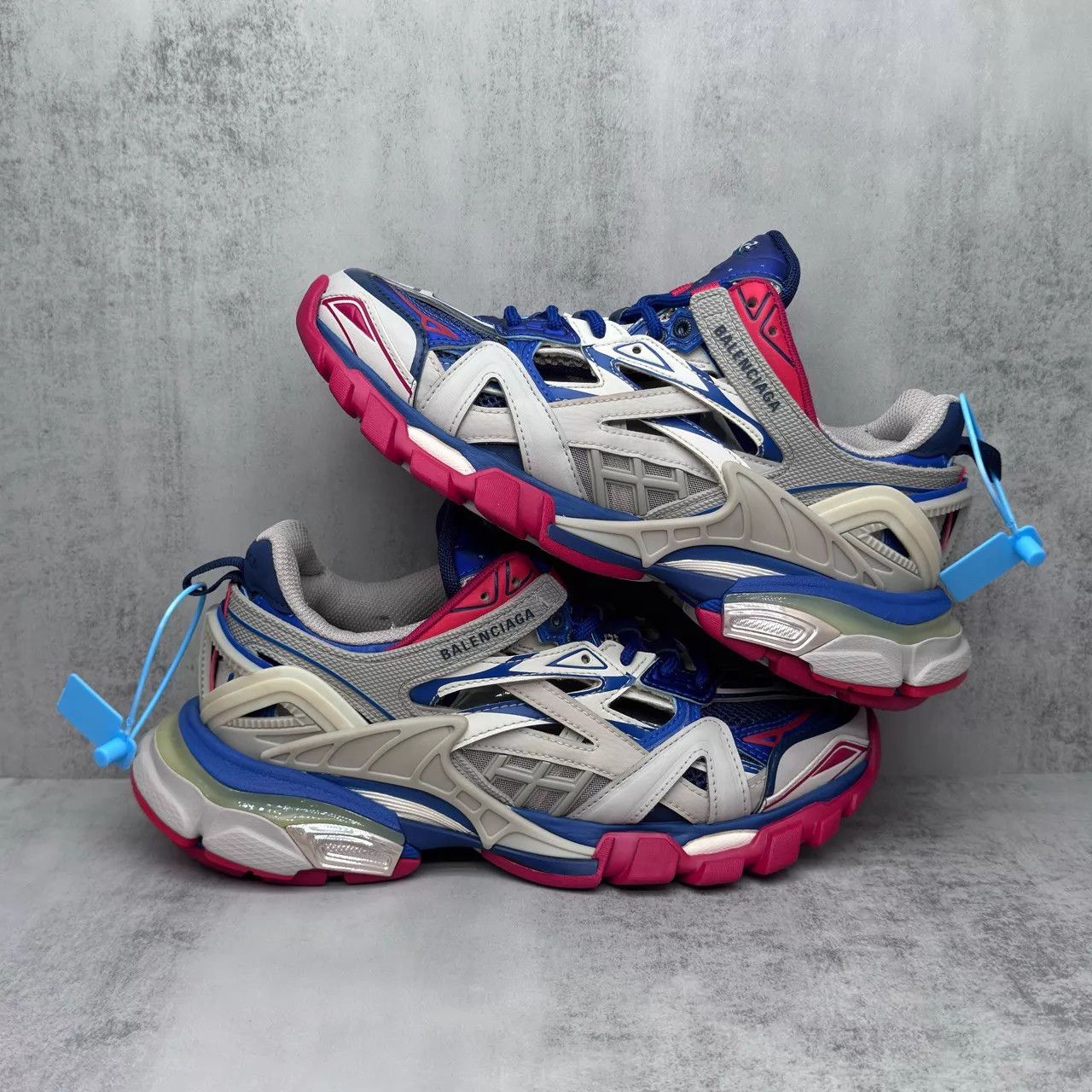 Balenciaga Balenciaga Track Red Blue Gundam 37 98N Original Box & Accs Size US 6.5 / IT 36.5 - 2 Thumbnail
