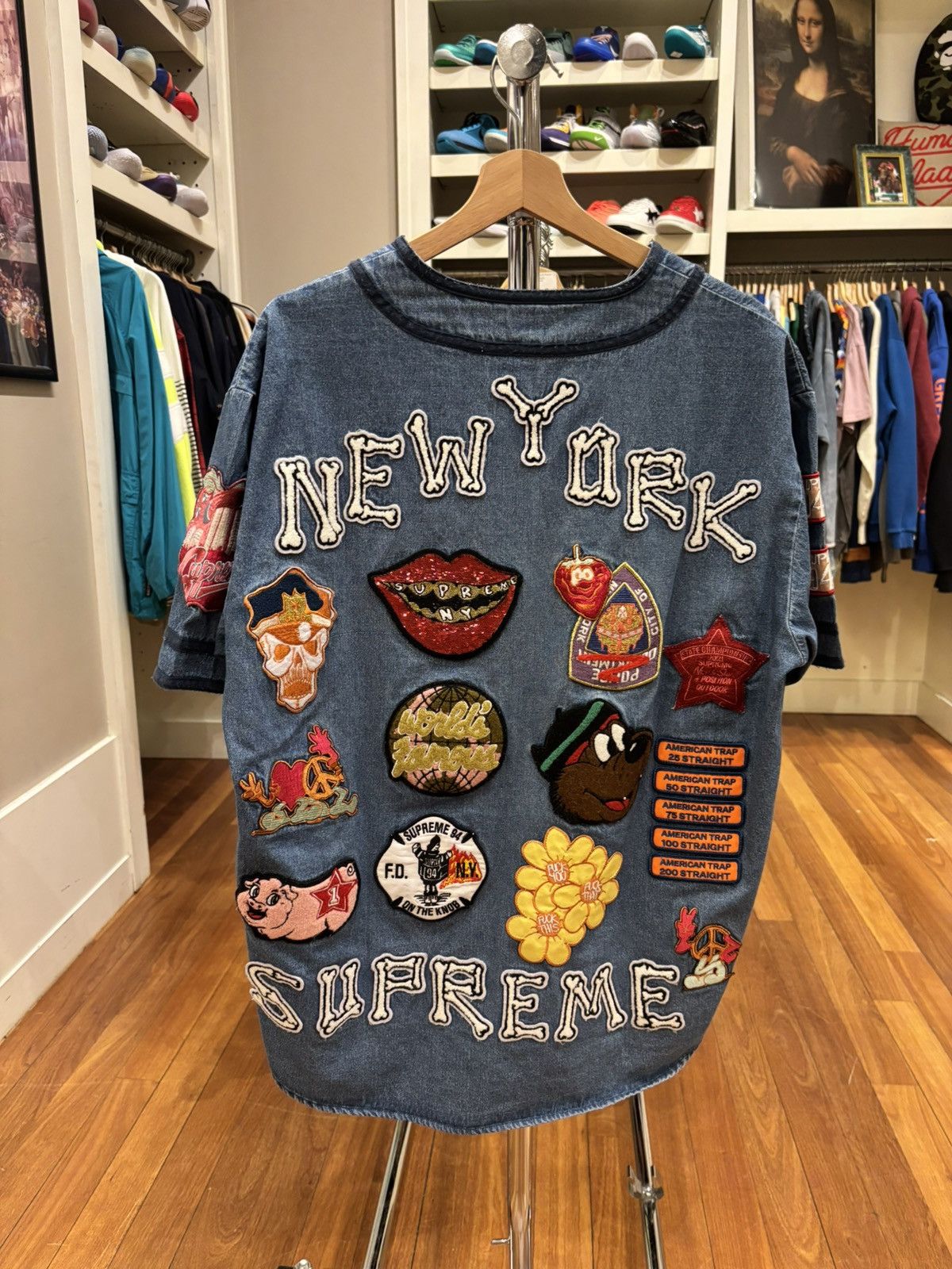 Supreme Supreme patches Denim Jersey Size US M / EU 48-50 / 2 - 2 Thumbnail