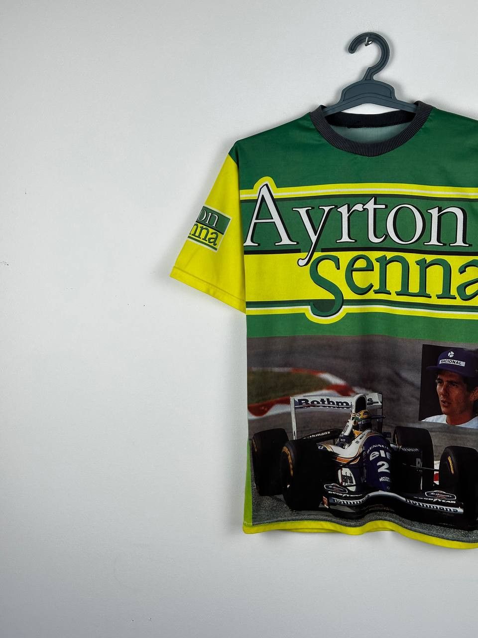 Formula 1 Ayrton Senna 1999 San Marino Grand Prix Vintage Racing Tee Size US M / EU 48-50 / 2 - 2 Thumbnail