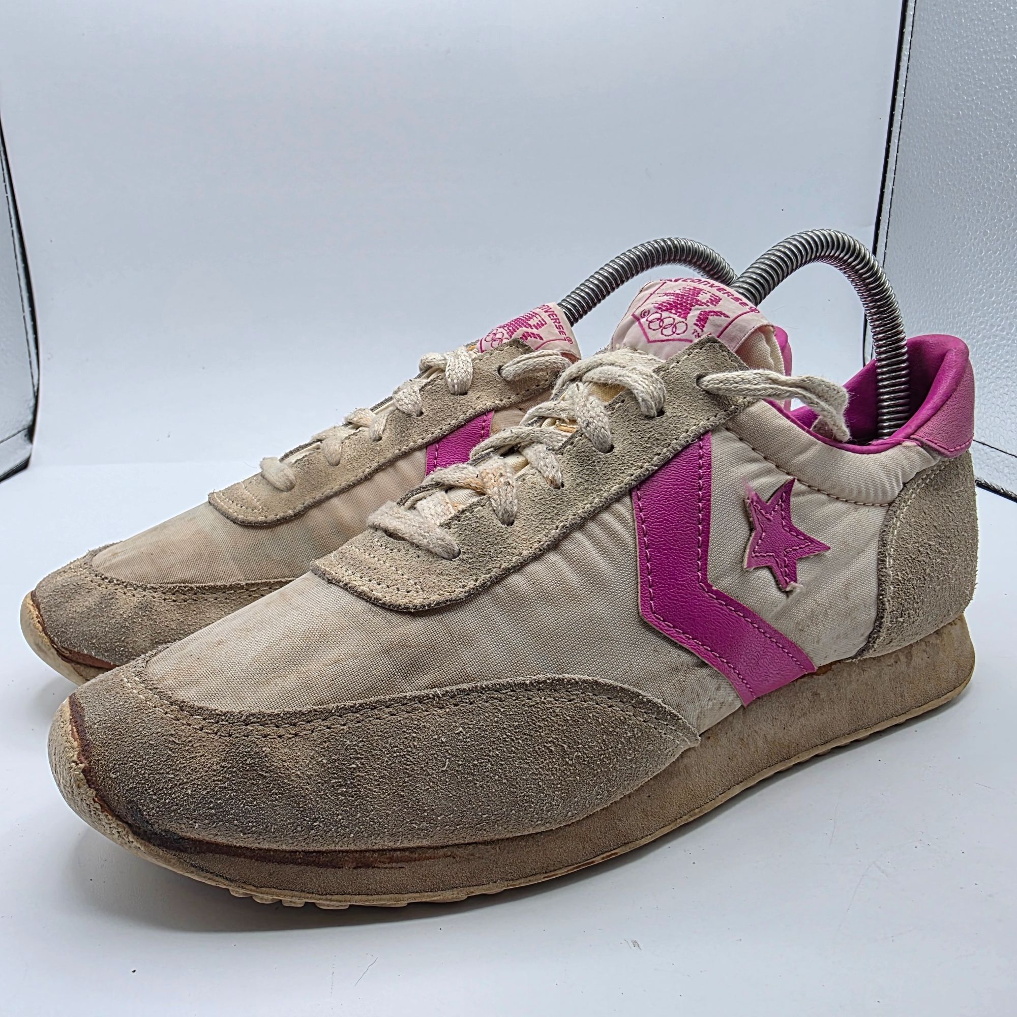 Converse Vintage 80's Converse Womens Size 5.5 Beige Pink Sneaker Sho Size US 5.5 / IT 35.5 - 4 Thumbnail