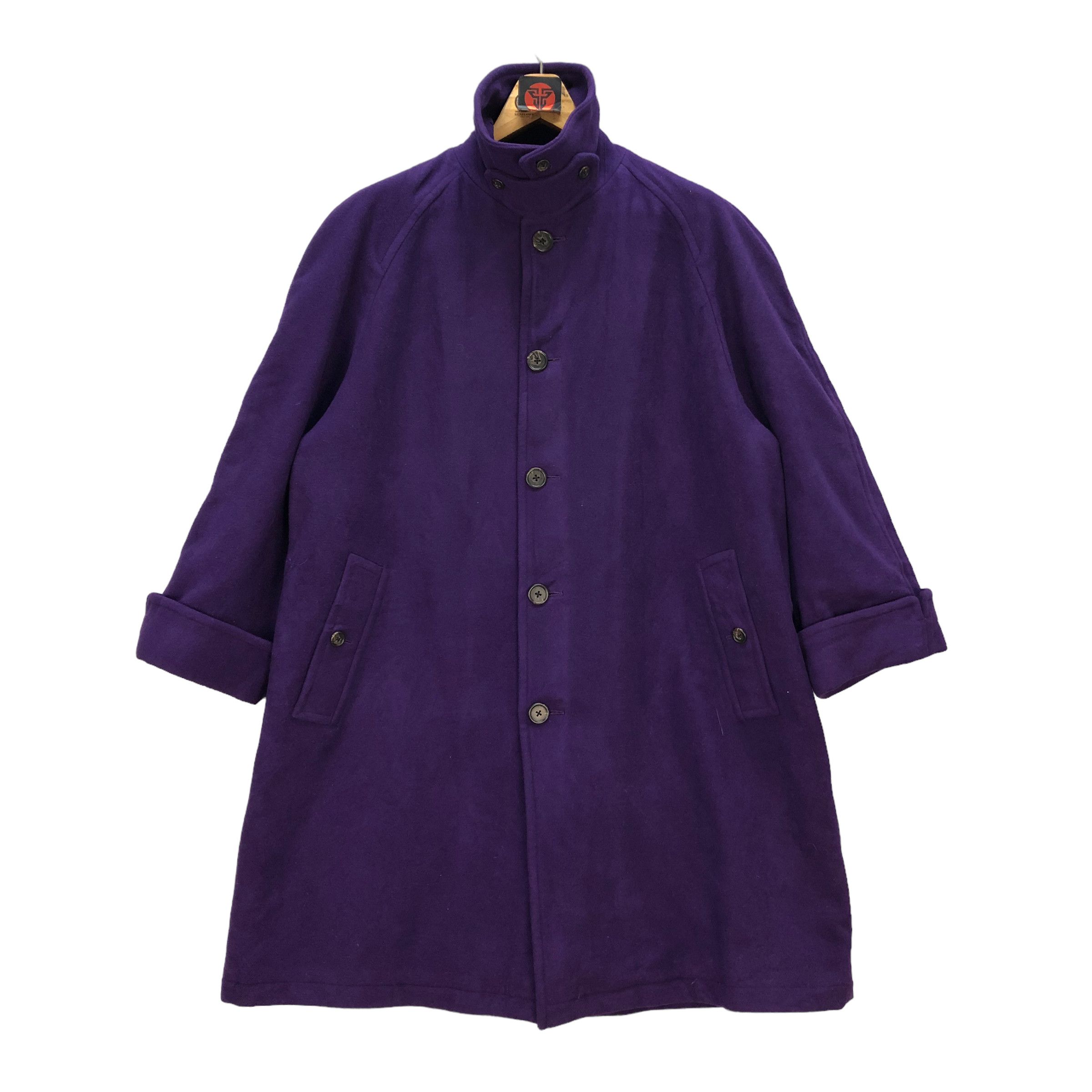 RALPH LAUREN PURPLE WOOL LONG COAT #7345-131