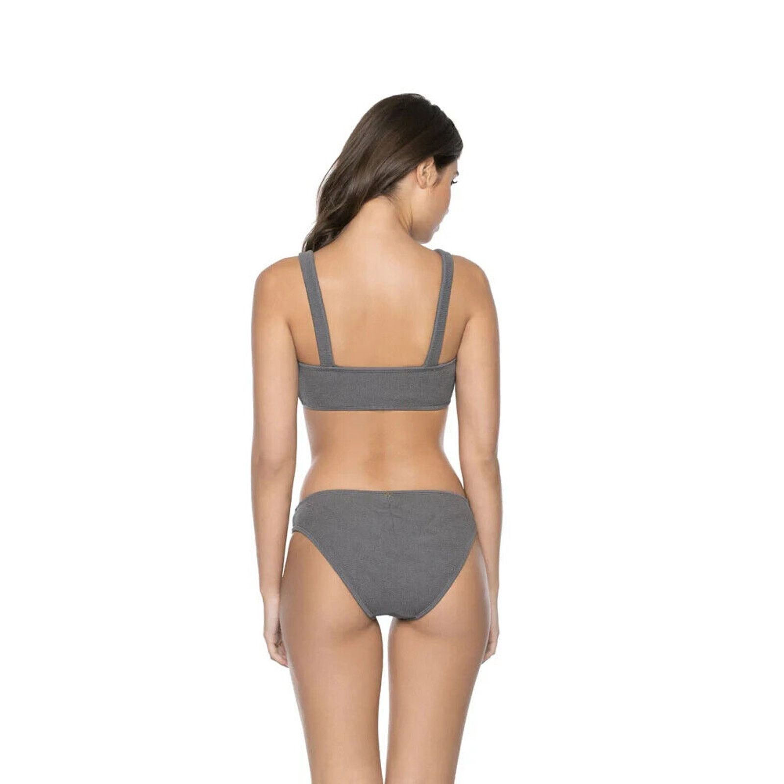 Other NWT PILYQ Reef Smocked Full Bikini Bottom Grey PQ Swim Size L / US 10 / IT 46 - 5 Thumbnail