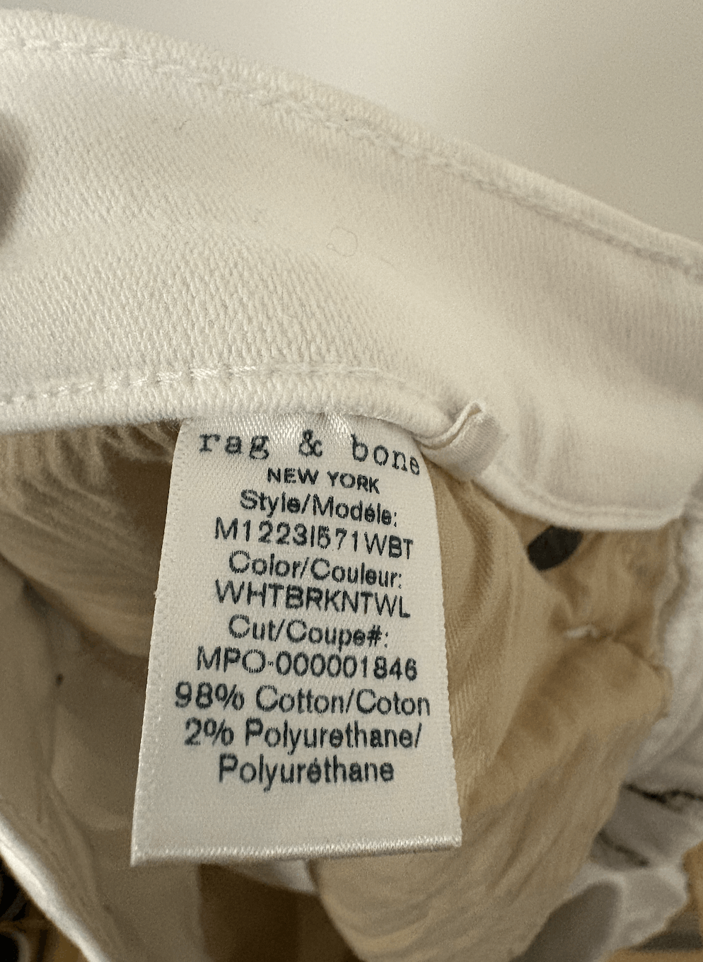Rag & Bone Rag & Bone Slim Fit Size 2 White Jeans Size US 32 / EU 48 - 8 Thumbnail