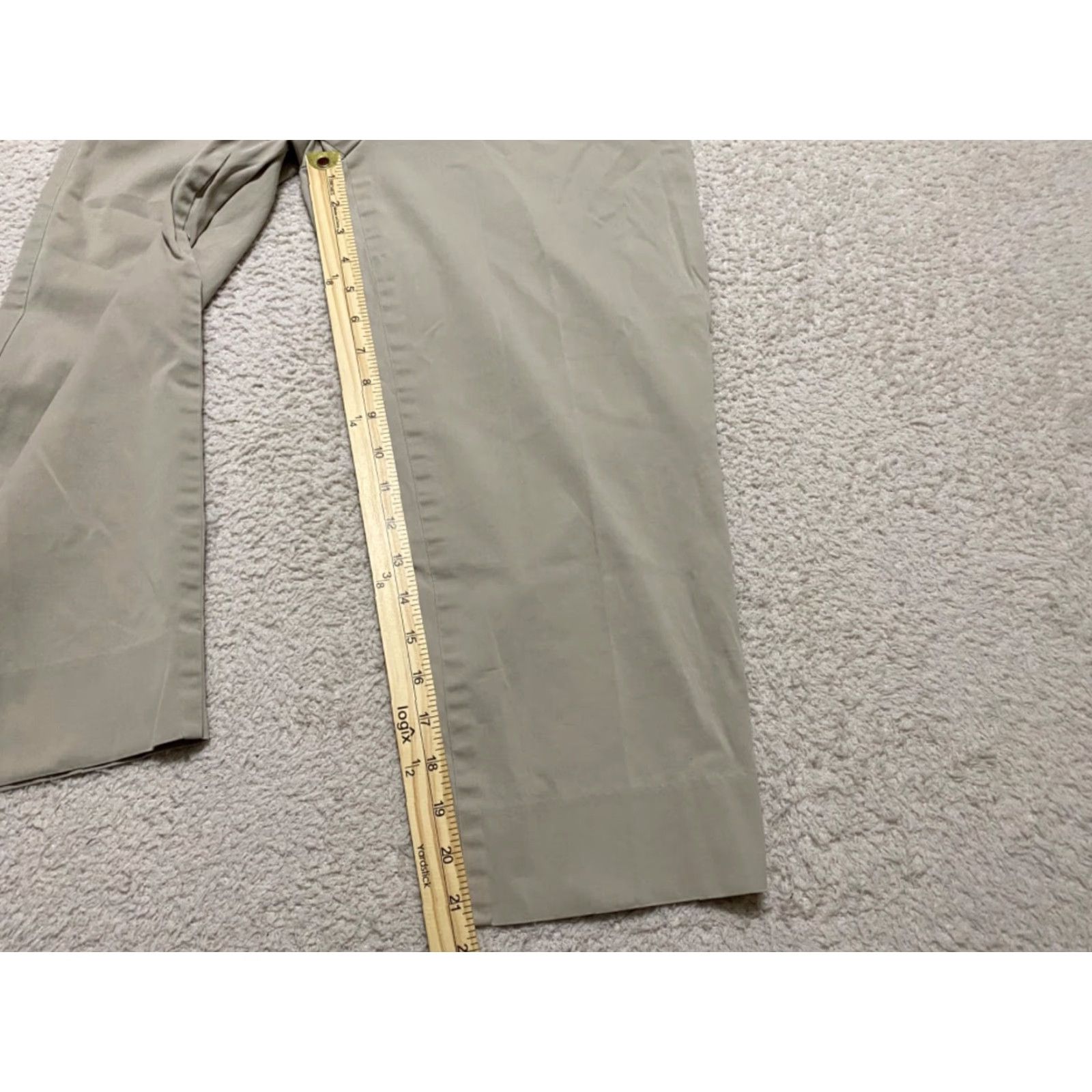 Talbots Talbots Capri Pants Womens 8P Petite Solid Beige Stretch Cotton Mid Rise Capris Casual Pant Pocket Be... Size 28" / US 6 / IT 42 - 3 Thumbnail