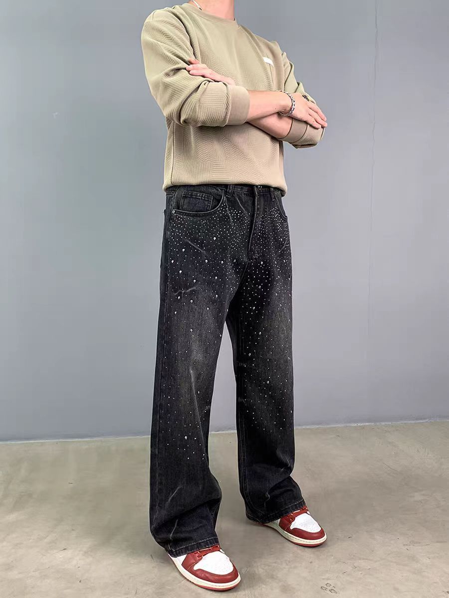 Japanese Brand × Vintage Black Spot Design Loose Casual Vintage Jeans Size US 34 / EU 50 - 3 Thumbnail