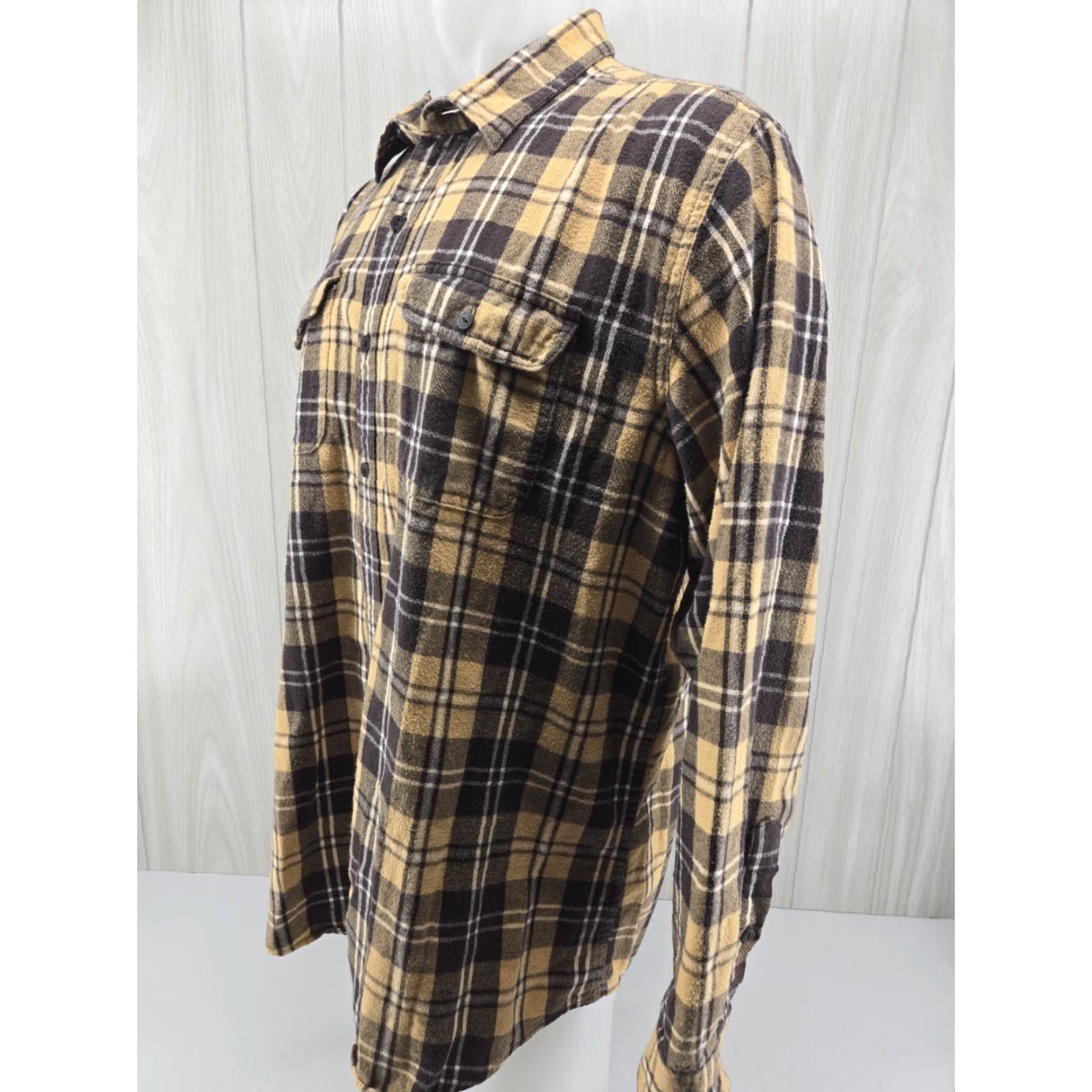 Vintage VINTAGE LL Bean Shirt Mens XL-Reg Flannel Slightly Fitted Yellow Cotton Plaid Size US XL / EU 56 / 4 - 3 Thumbnail