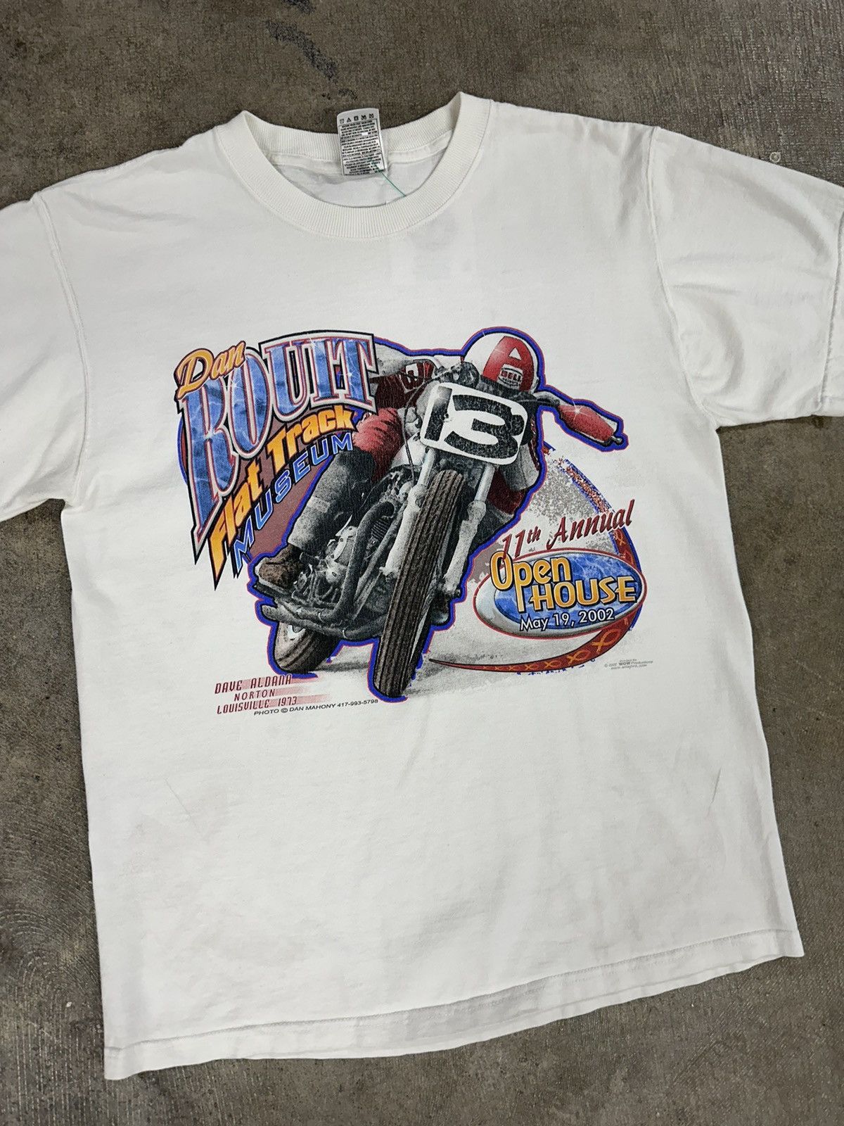 Fruit Of The Loom × Vintage Vintage 90s Flat Track Museum Racing T-Shirt Size US M / EU 48-50 / 2 - 3 Thumbnail
