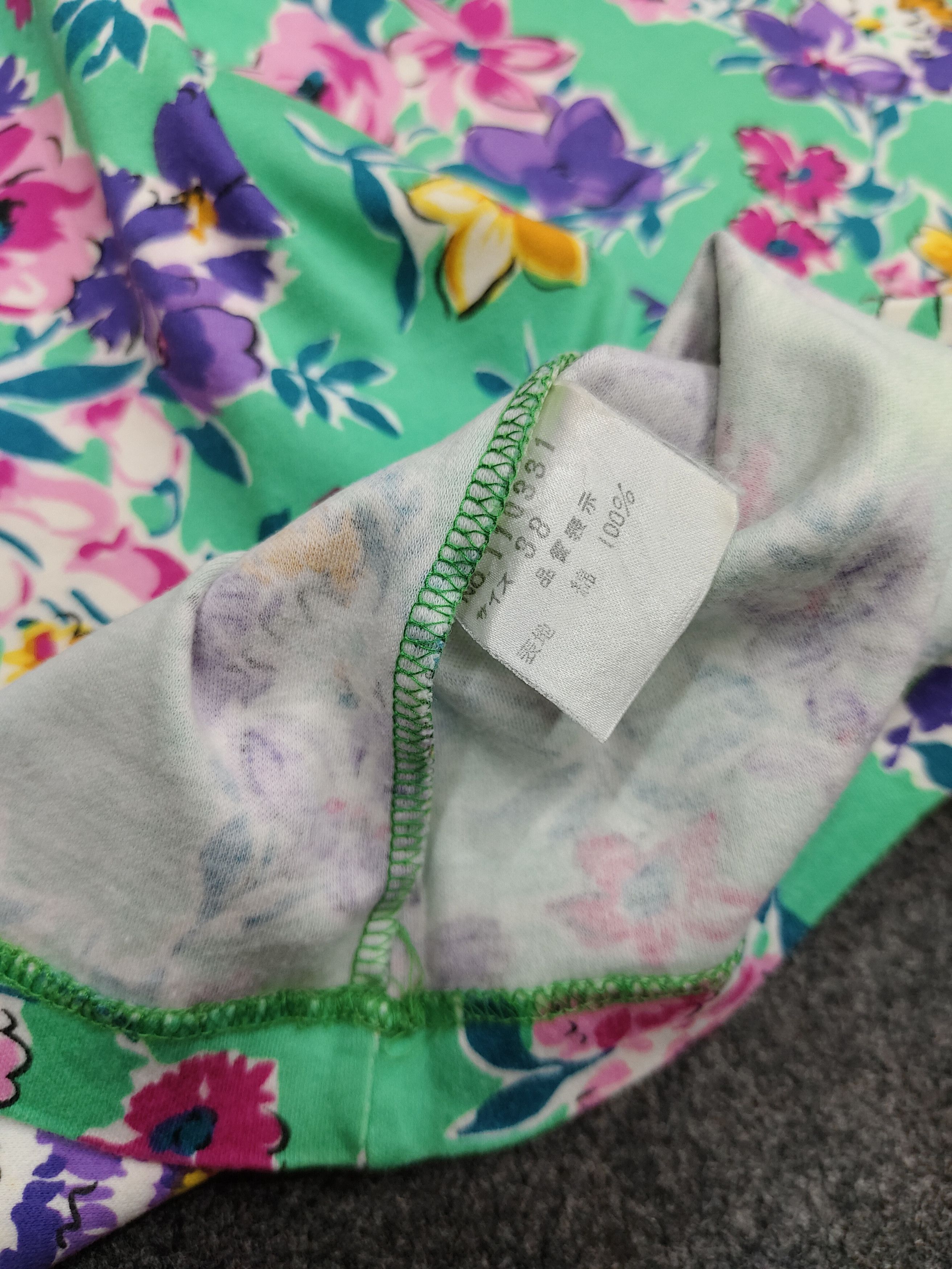 Kenzo 90s Kenzo Composition Flowers Graphic Long Sleeve Size M / US 6-8 / IT 42-44 - 7 Thumbnail