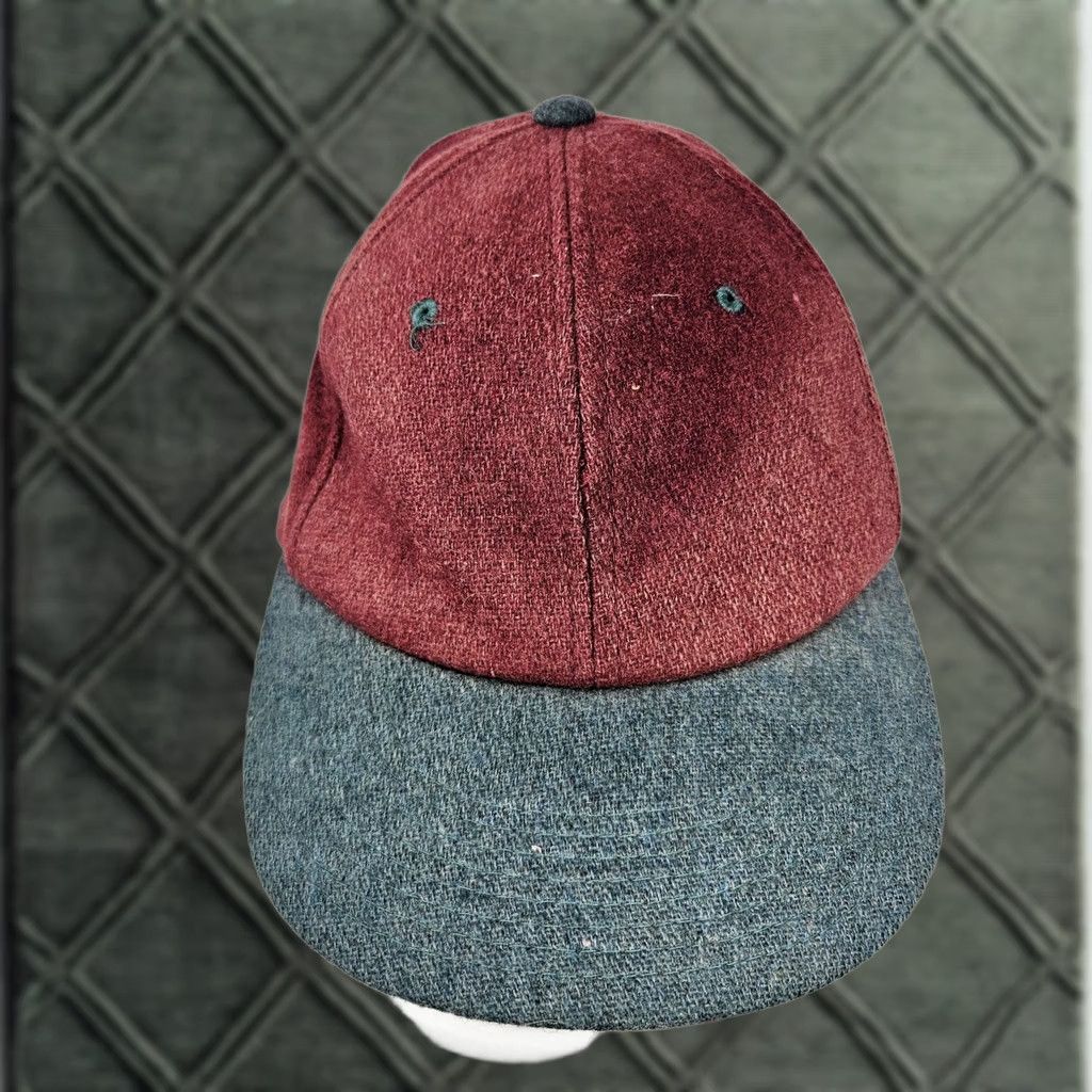 Vintage Yupoong Hat Cap Baseball Strap Back One Size Burgundy Green Mens Wool Blend Adjustable Twill Solid Casual Fall Used Womens? Mens Size ONE SIZE - 1 Thumbnail