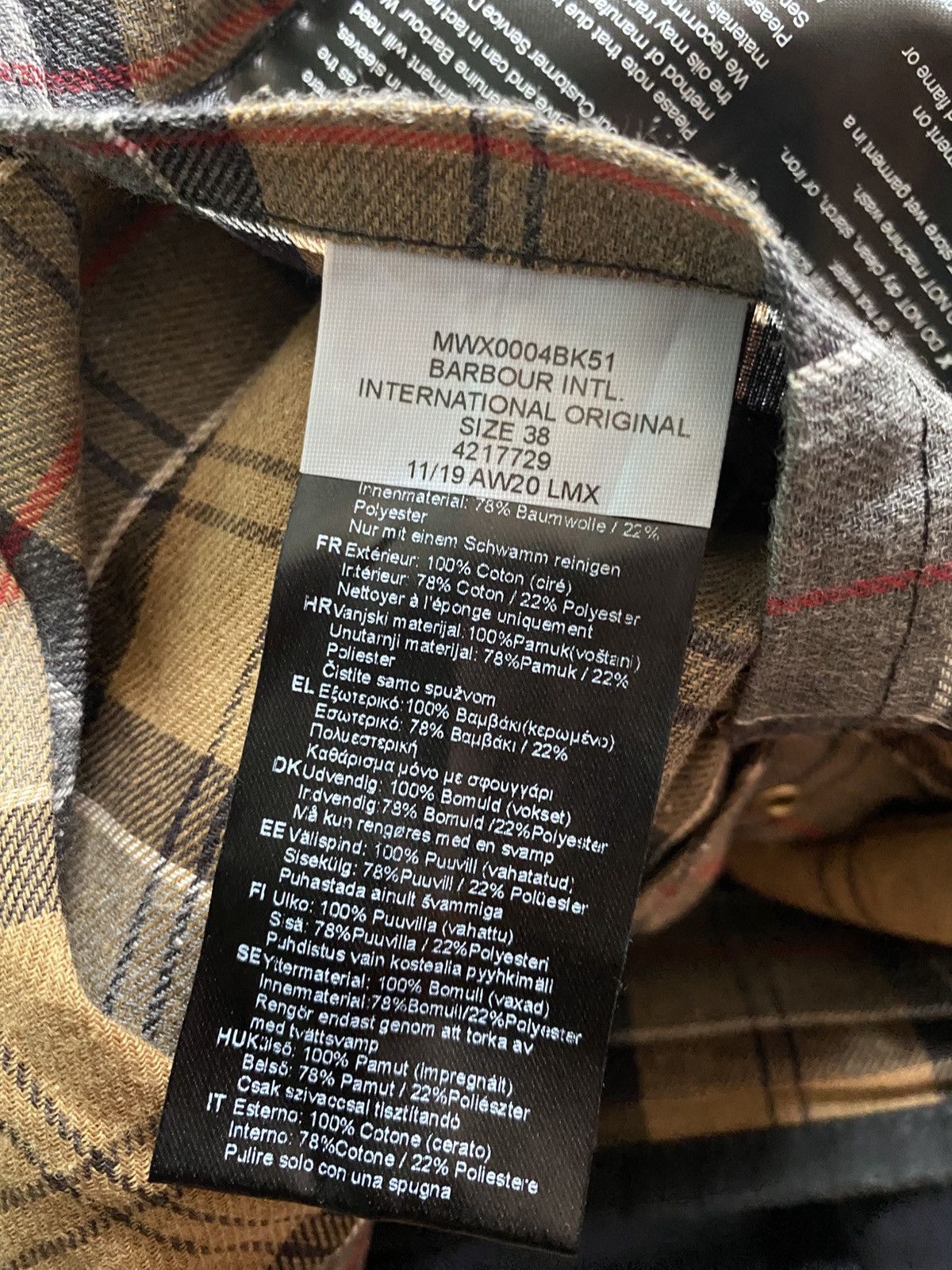 Barbour Barbour Wax Jacket 11/19 AW20 Size US L / EU 52-54 / 3 - 6 Thumbnail