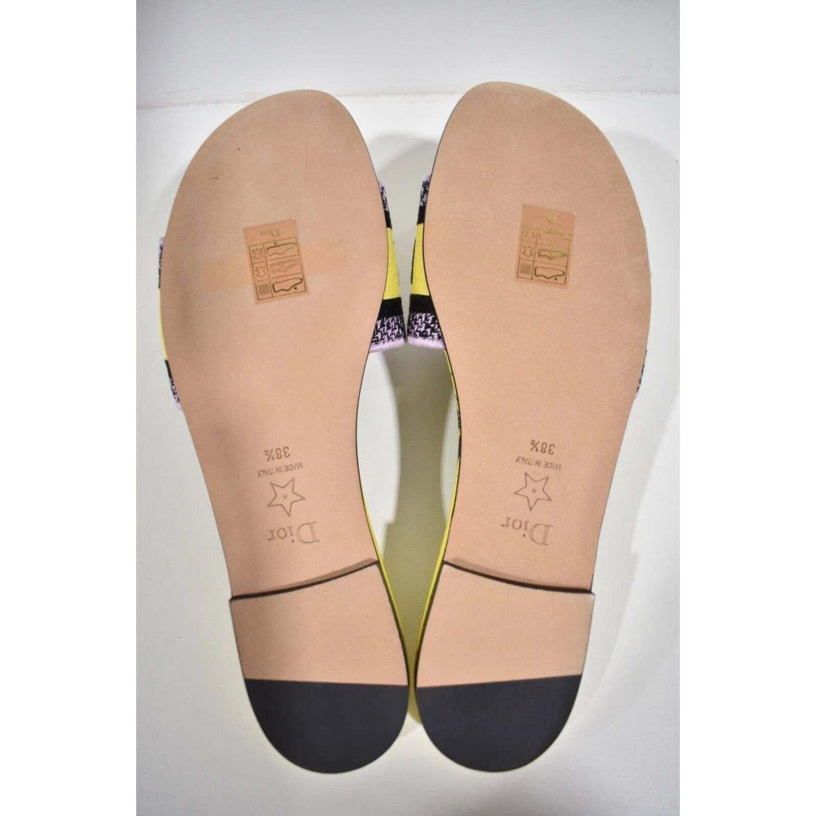 Dior Dway Jungle Embroidered Logo Slide Flat Sandal 38.5 Size US 9.5 / IT 39.5 - 12 Thumbnail