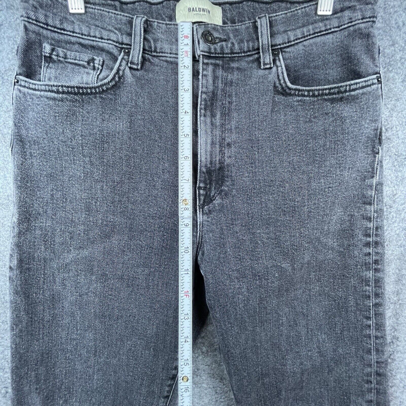 Baldwin Baldwin Kansas City Jeans Womens 31 Black Lola Straight USA Size 31" - 9 Thumbnail