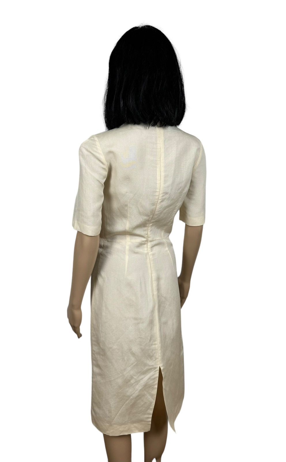 Prada Prada 100% Silk Shift Dress Ivory Knee-Length size 40 Size S / US 4 / IT 40 - 7 Thumbnail
