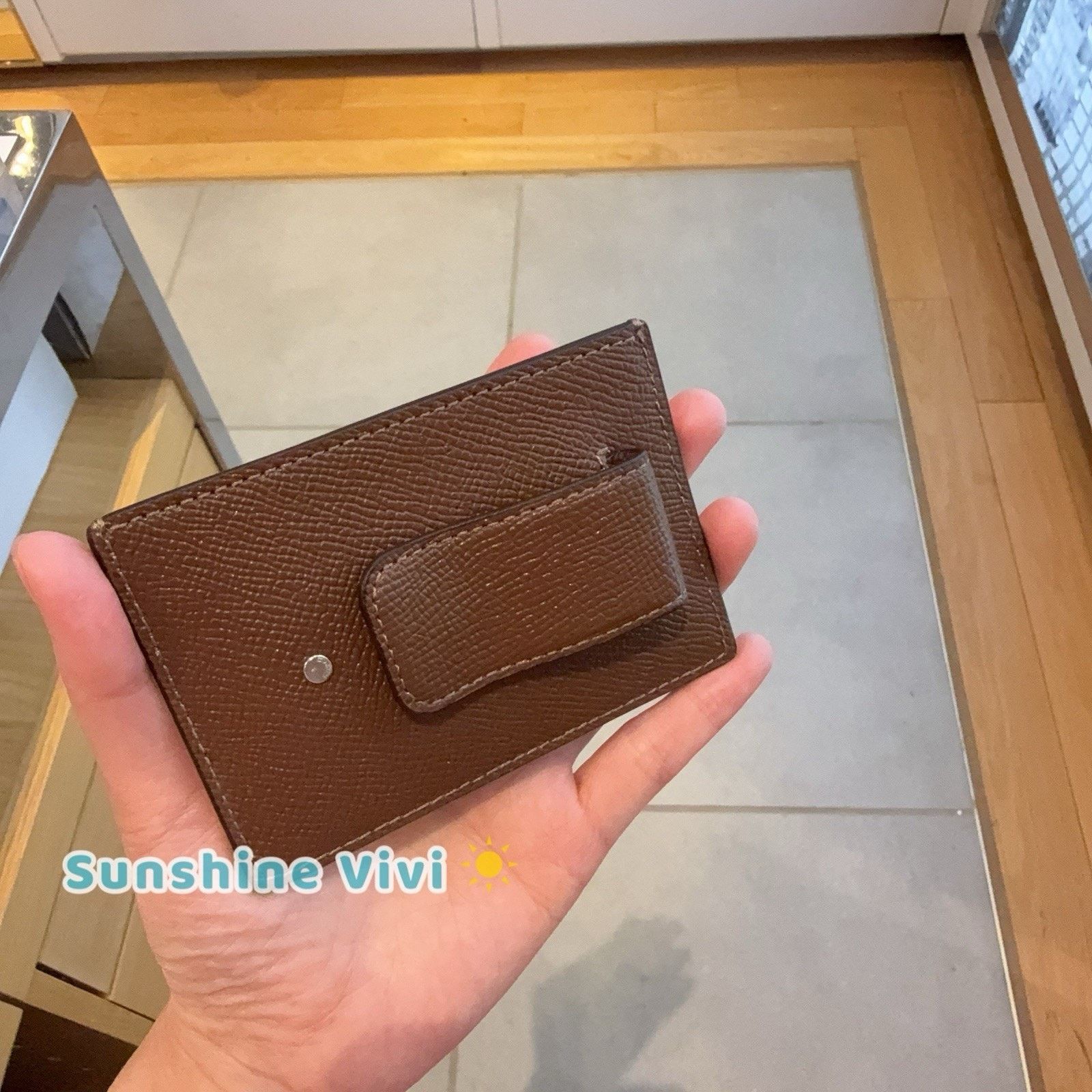 Coach NWT Coach Card Case Money Clip leather Silver/Chestnut cdc79 Size ONE SIZE - 4 Thumbnail