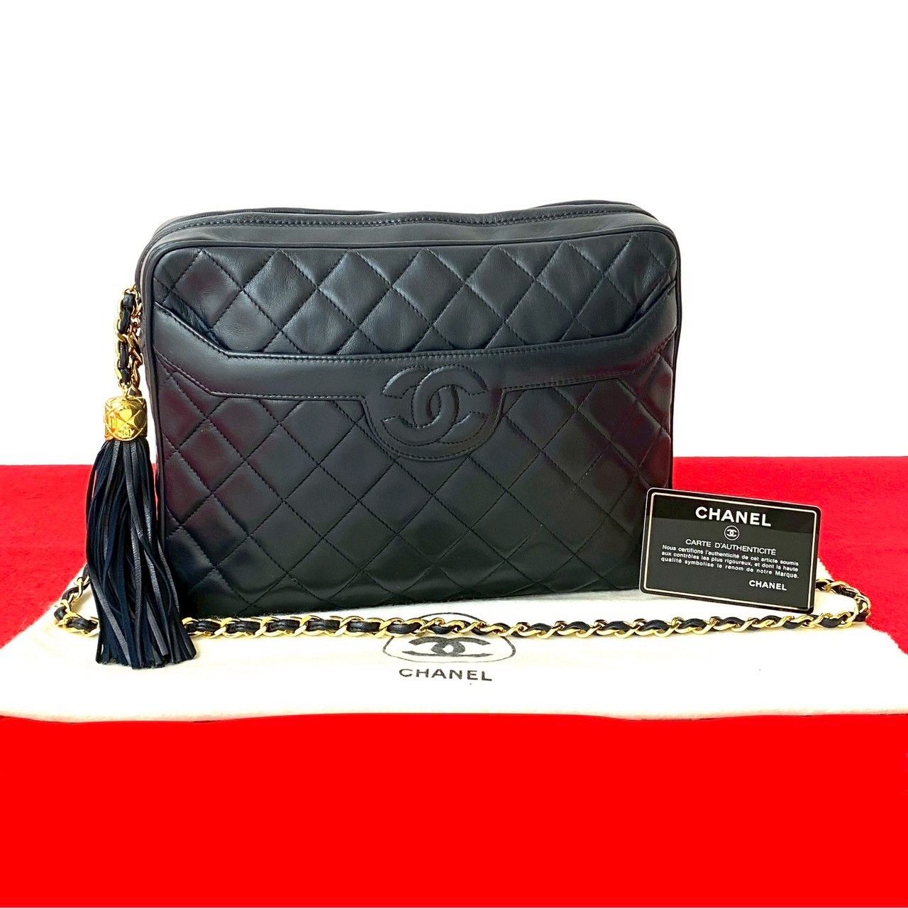 Chanel Chanel Matelasse Lambskin Shoulder Bag Leather Shoulder Bag