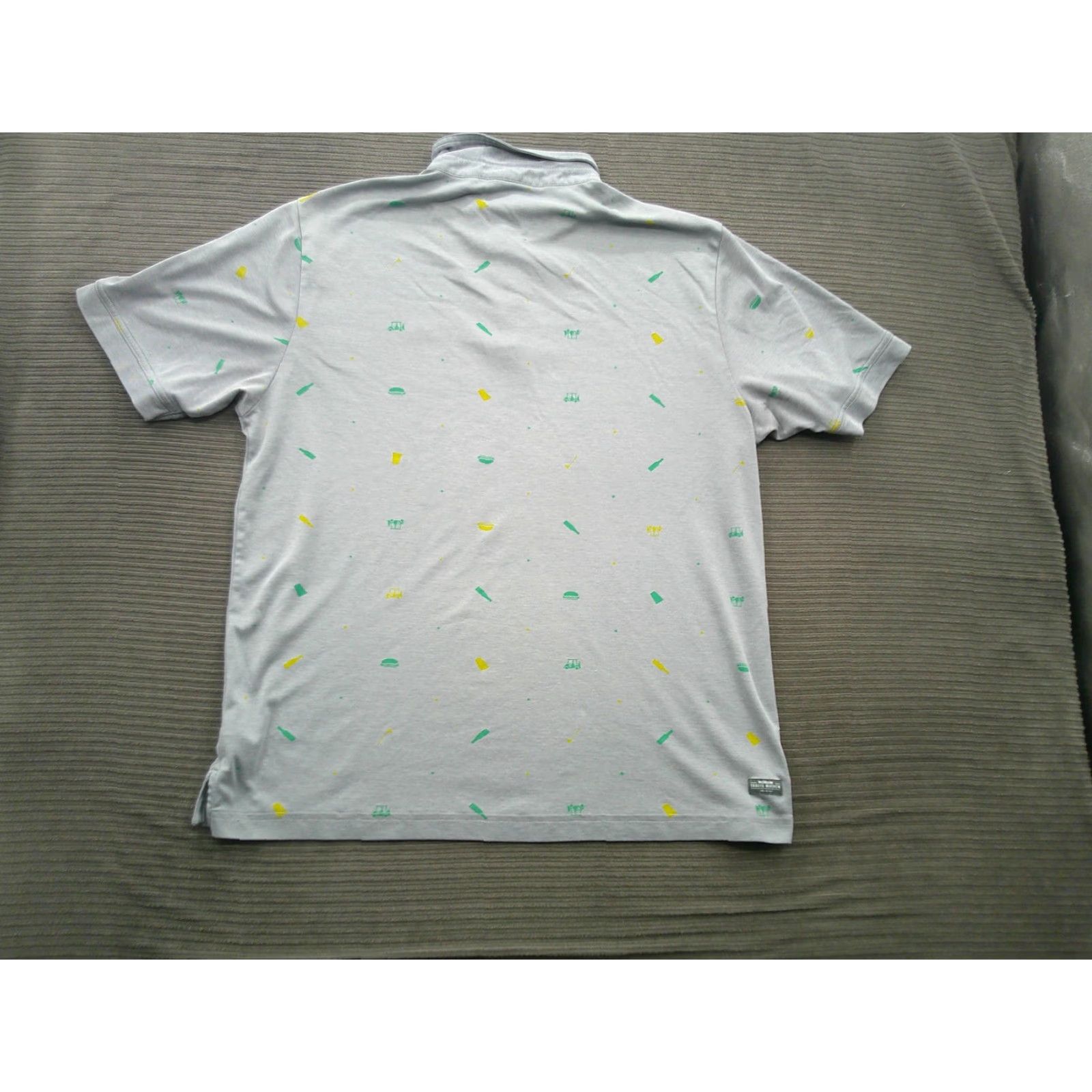 TravisMathew Travis Mathew Polo Shirt Mens XL Gray Golf Pima Cotton Polyester Novelty Print Size US XL / EU 56 / 4 - 2 Thumbnail