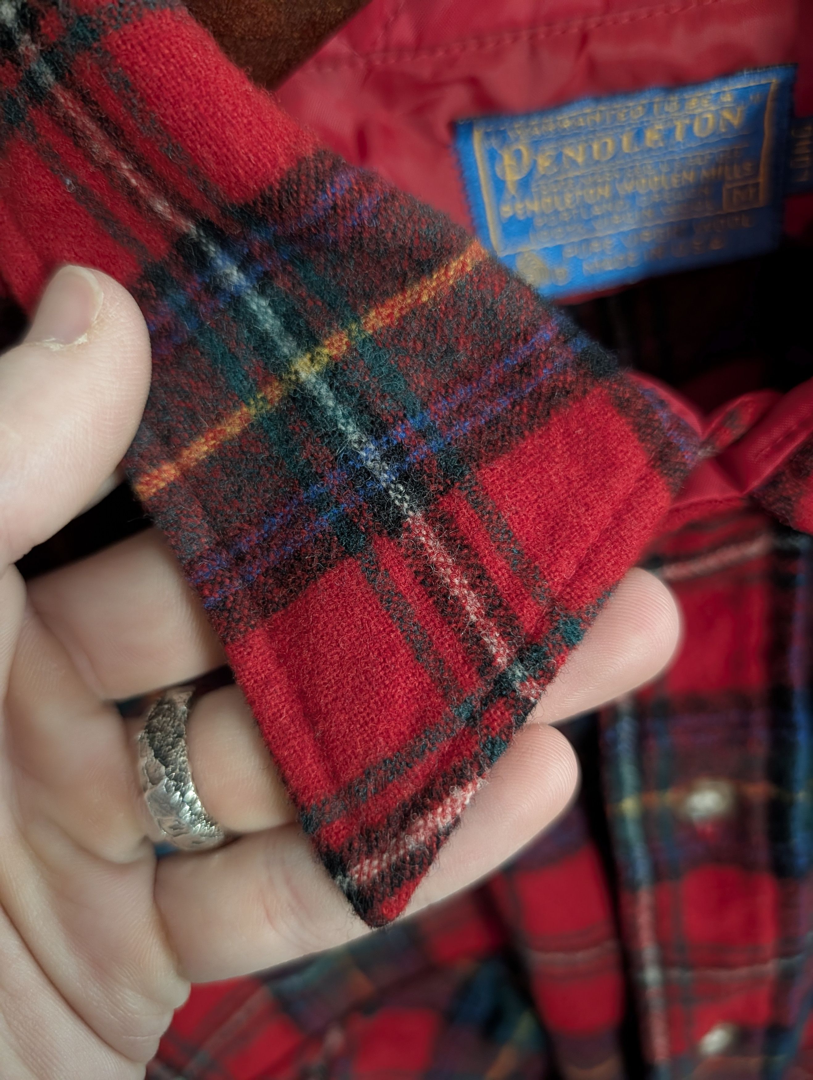 Pendleton Vtg Boyd Tartan virgin wool flannel nylon lined shirt Size US M / EU 48-50 / 2 - 3 Thumbnail