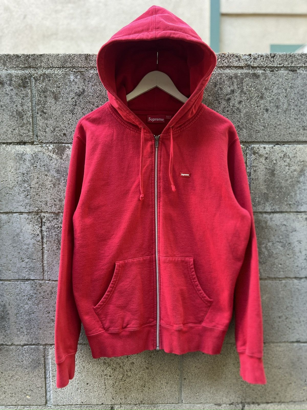 Supreme Supreme Red Small Box Logo Zip Up Hoodie Size US M / EU 48-50 / 2 - 2 Thumbnail