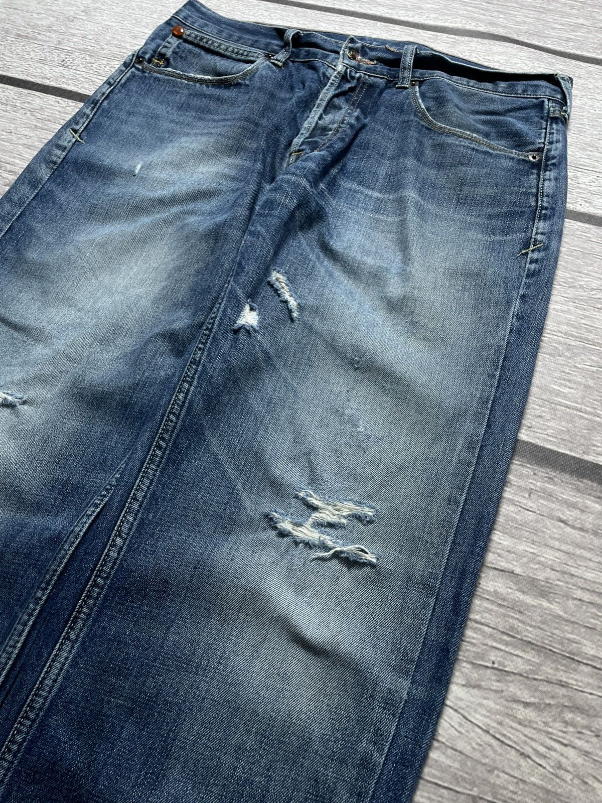 Evisu × Puma Evisu x Puma baggy distressed vintage y2k jeans Size US 34 / EU 50 - 7 Thumbnail