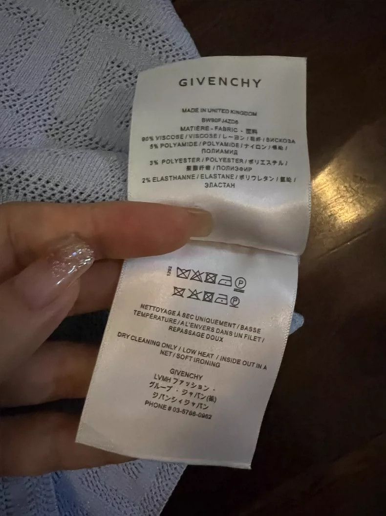 Givenchy Givenchy Knit Short Sleeve Misty Blue M Size US M / EU 48-50 / 2 - 4 Thumbnail